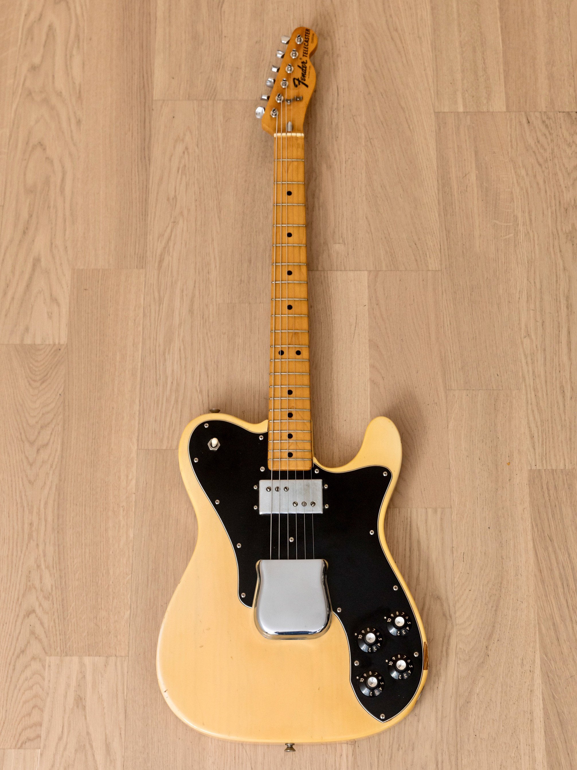 1973 Fender Telecaster Custom Vintage Guitar Blonde w/ Case, Wide Range