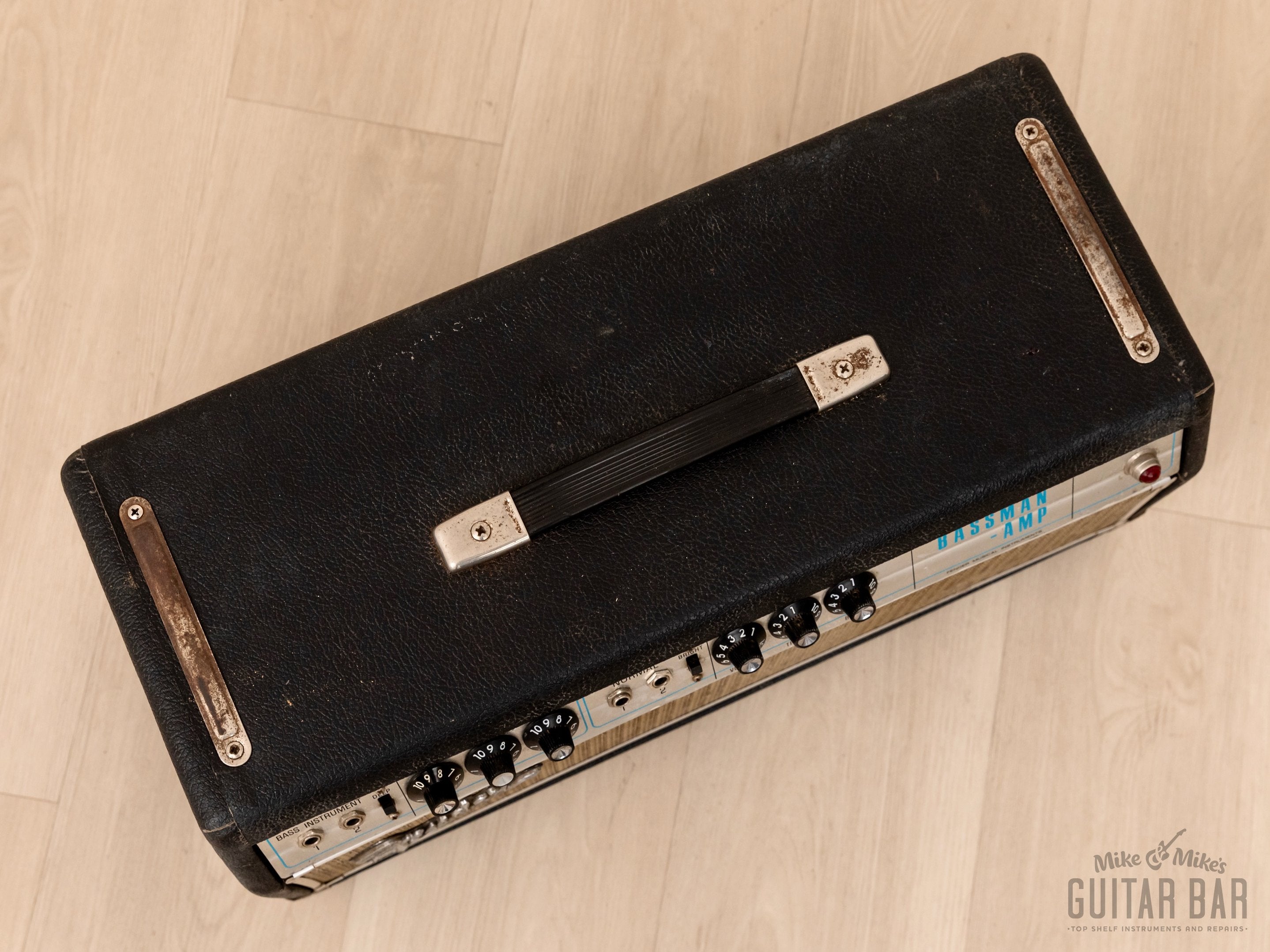1967 Fender Bassman Vintage Tube Amp Head Silverface Drip Edge, AB165 Black Panel Circuit