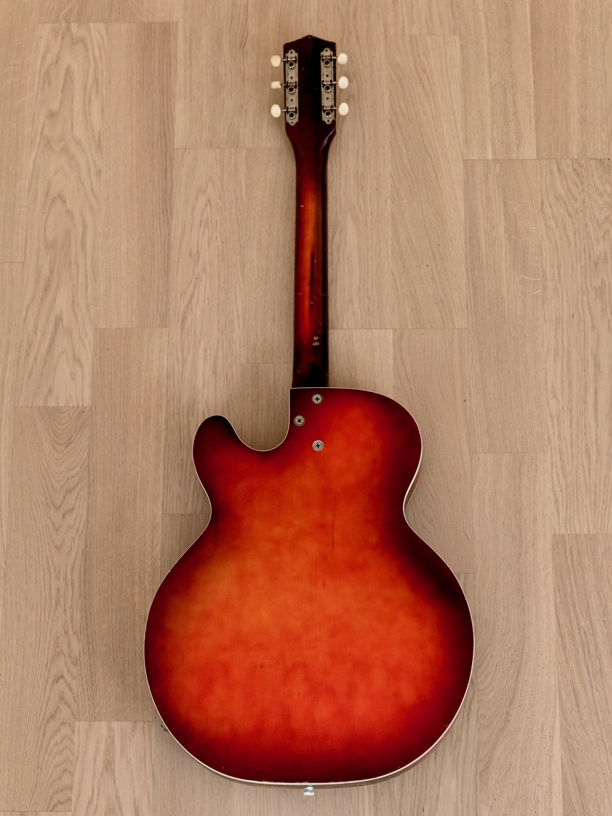 1965 Harmony Rocket H56 Holiday-Branded Vintage Guitar w/ Vibrato, DeArmond Gold Foils