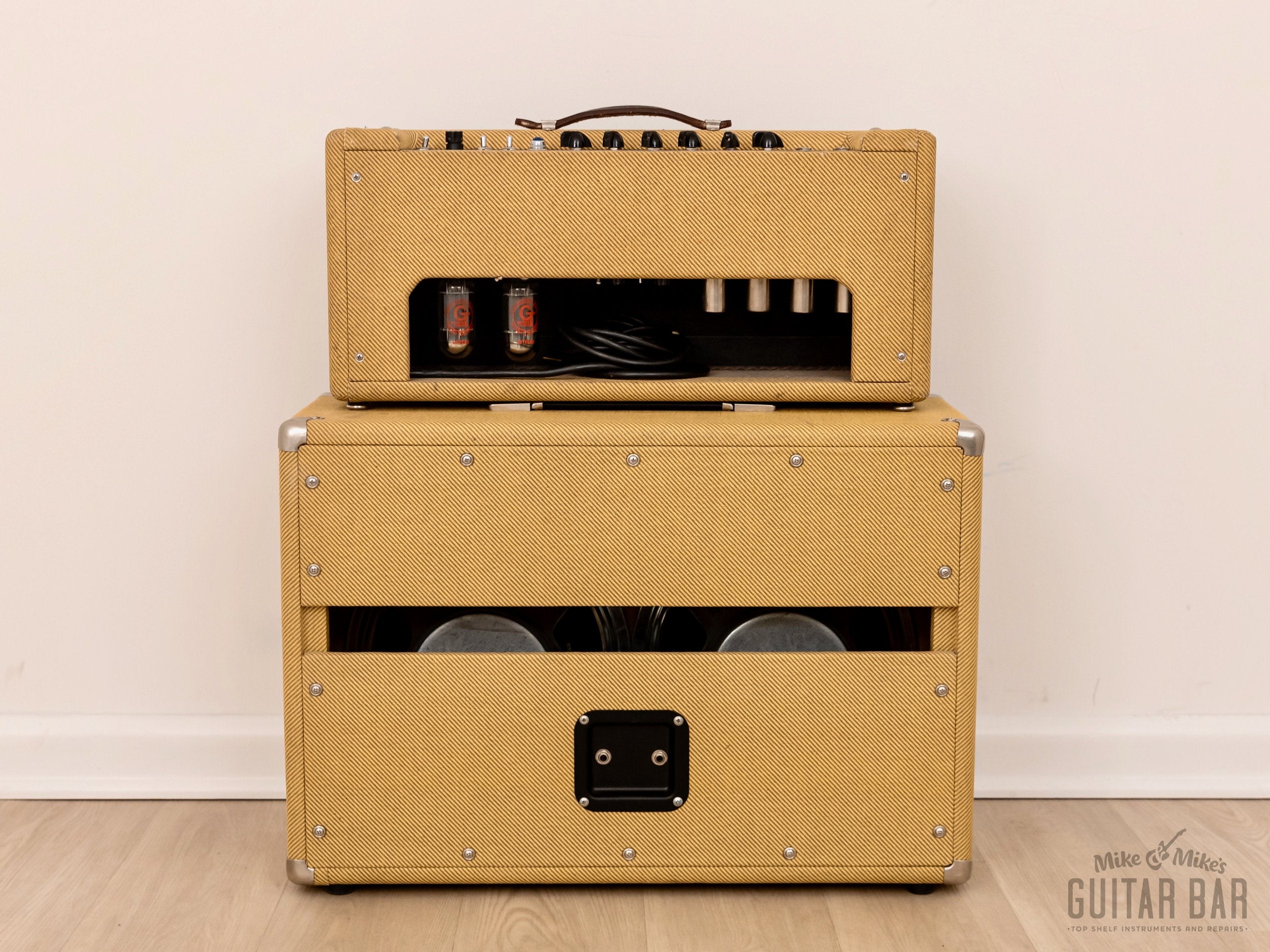 1989 THD Plexi 50 Boutique Tube Amp Head & 2x12 Cab, Tweed-Covered w/ Celestion Longhorn 12