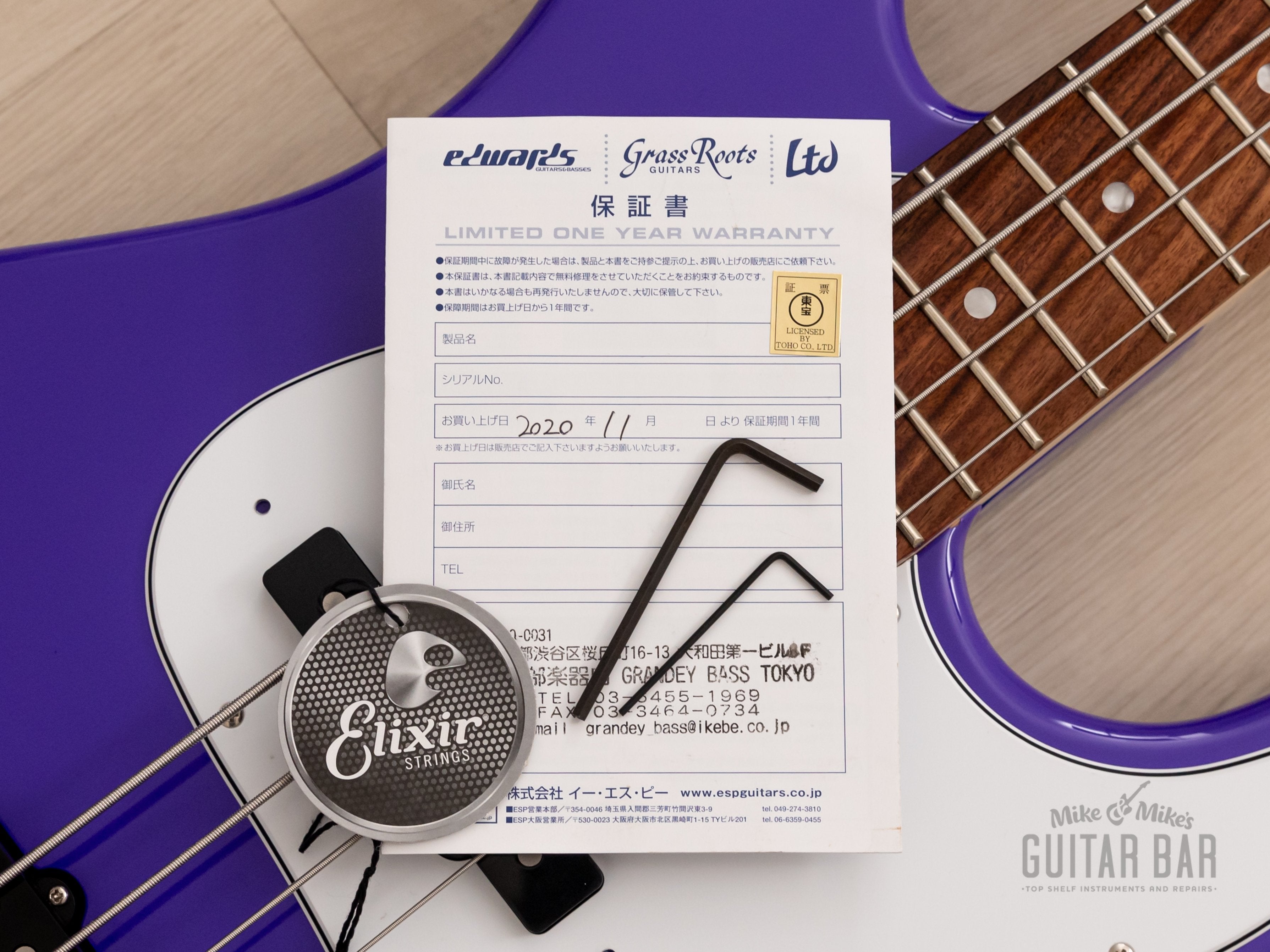 2020 Edwards by ESP Amaze Jiro Bass Purple, Near-Mint w/ Hangtags, Japan