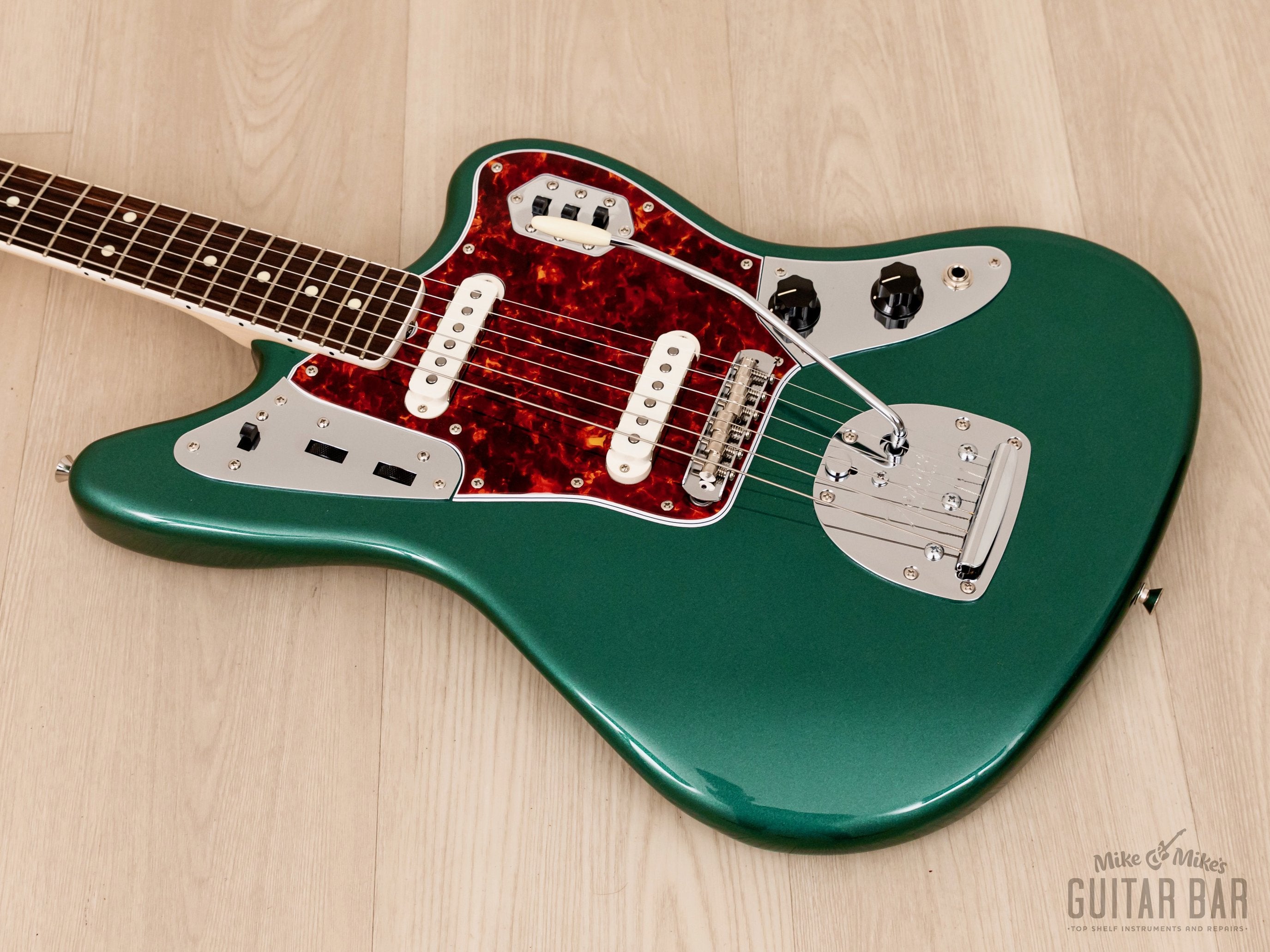 2023 Fender Traditional II 60s Jaguar FSR Sherwood Green w/ Spitfire, Lindy Fralin, G&G Case, Japan MIJ