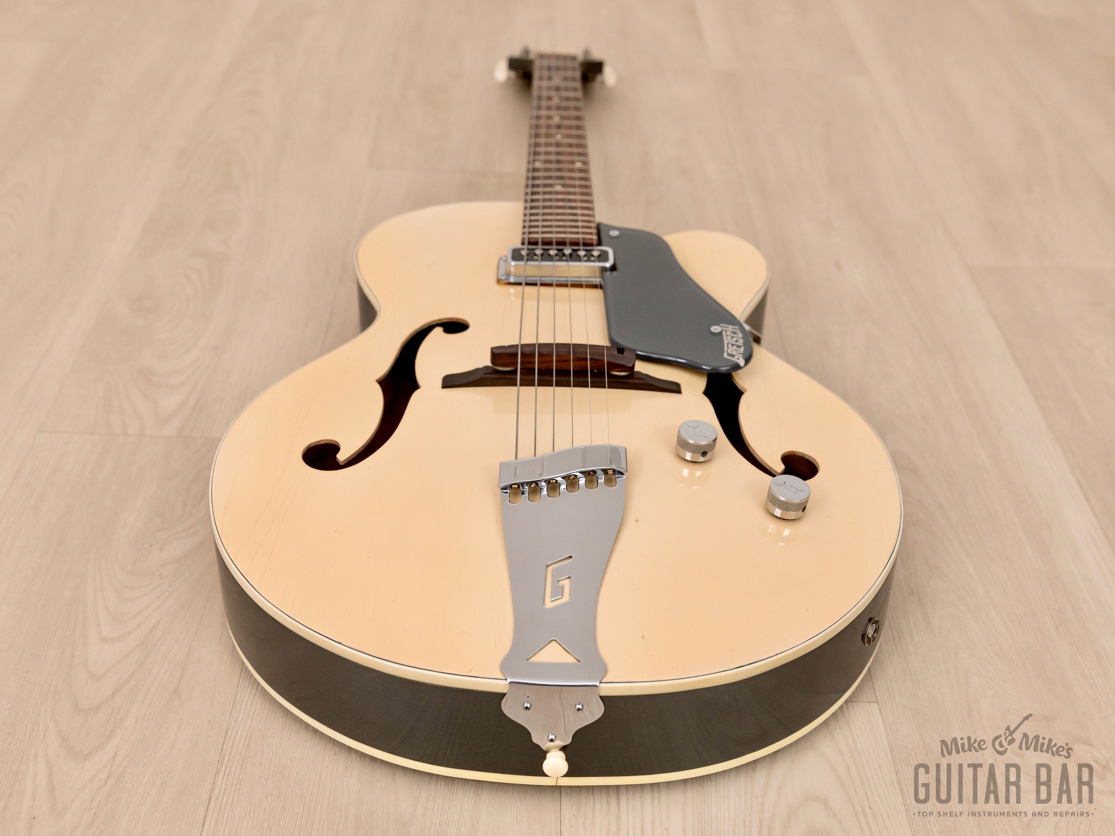 1957 Gretsch Clipper 6187 Vintage Guitar Lotus Ivory w/ DeArmond Dynasonic, Lifton Case