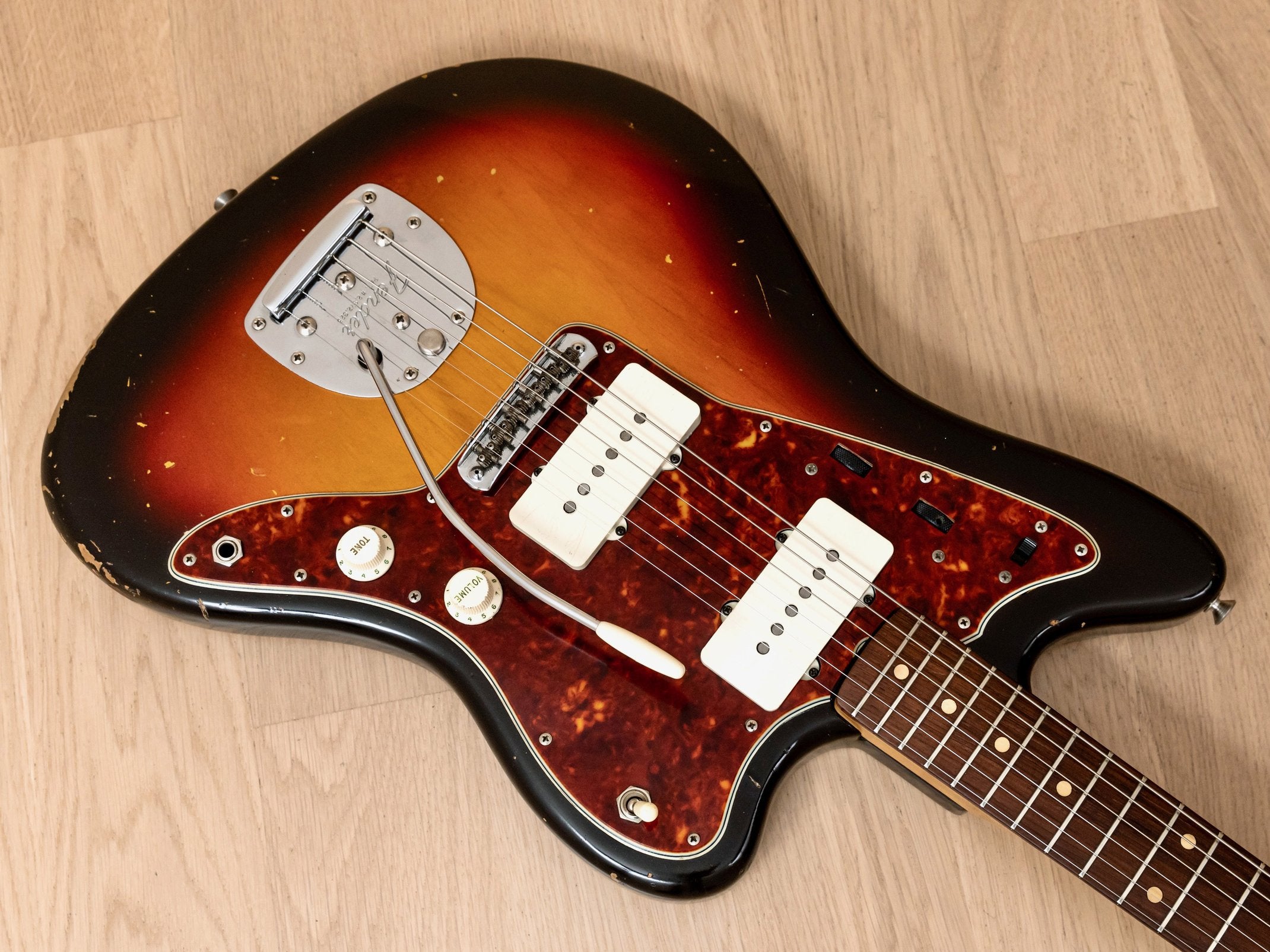 1962 Fender Jazzmaster Vintage Pre-CBS Offset Guitar Sunburst Slab Board w/ Case