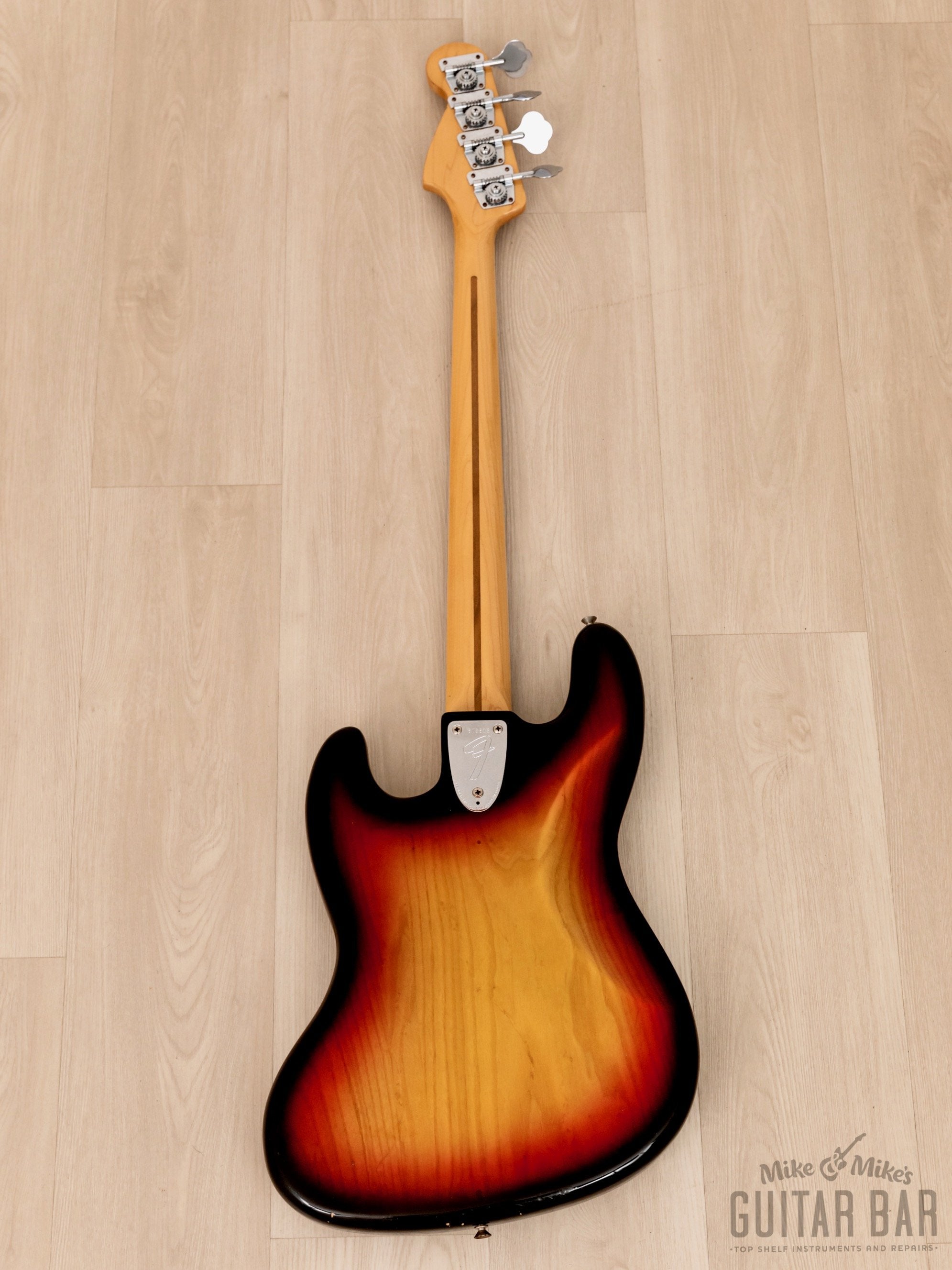 1975 Fender Jazz Bass Sunburst Vintage Bass, Ash Body w/ Tweed Case