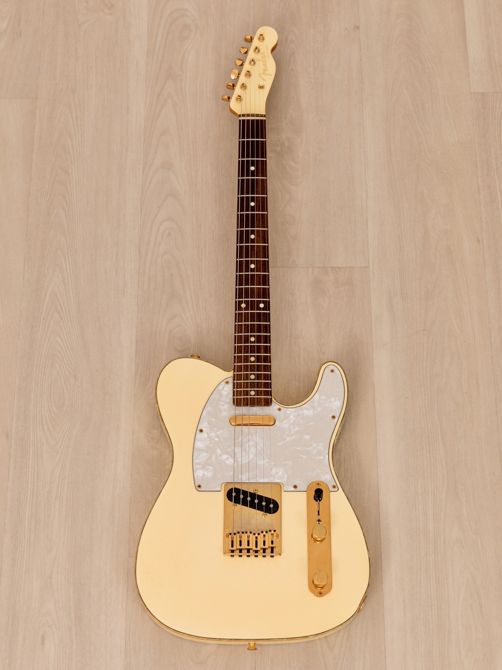 1995 Fender Telecaster Custom Limited Edition TLG94P Vintage White w/ Gold Hardware, Case, Japan MIJ