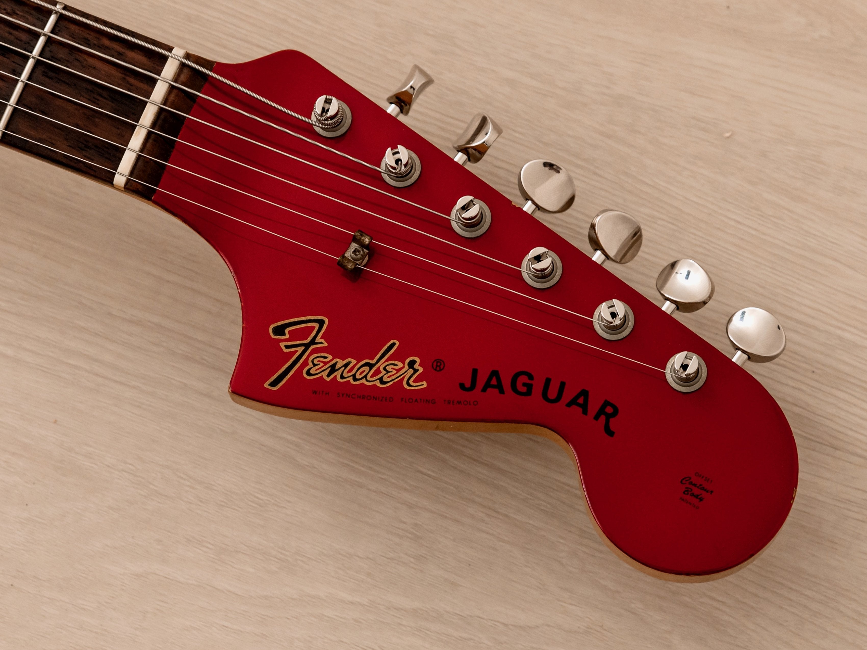 1995 Fender Jaguar '62 Vintage Reissue Offset Guitar JG66-85 Candy Apple Red w/ Headstock, Japan MIJ