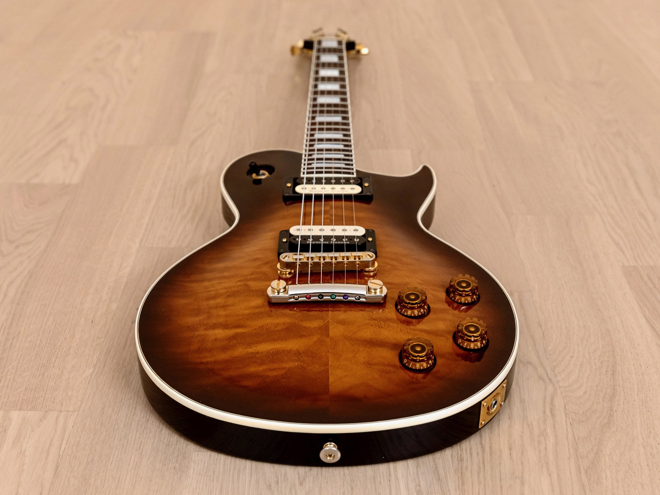 Aria Pro II PE-85R Electric Guitar Flame Top Tobacco Sunburst w/ Seymour  Duncan, Japan