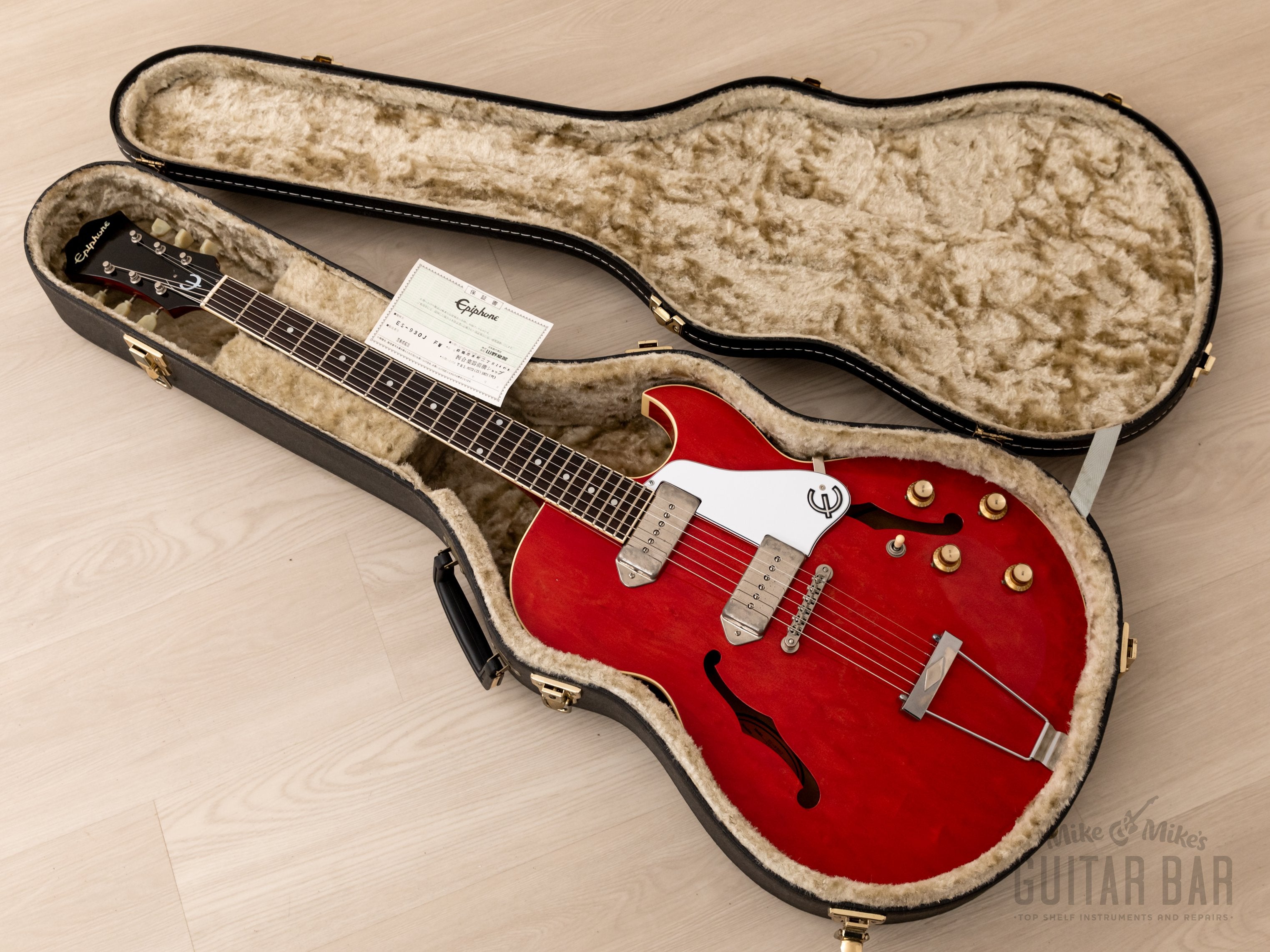 1991 Epiphone Sorrento ES-930J Hollowbody Electric Guitar Cherry w 