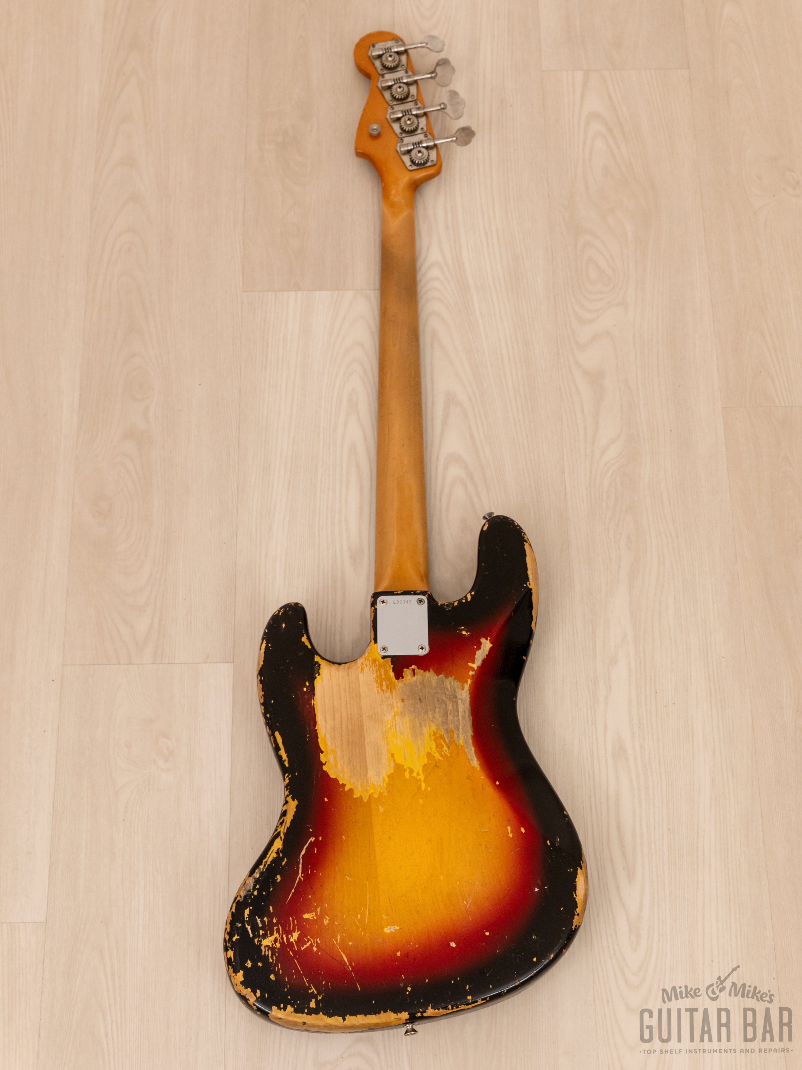 1963 Fender Jazz Bass Pre-CBS Vintage Bass Sunburst w/ Case
