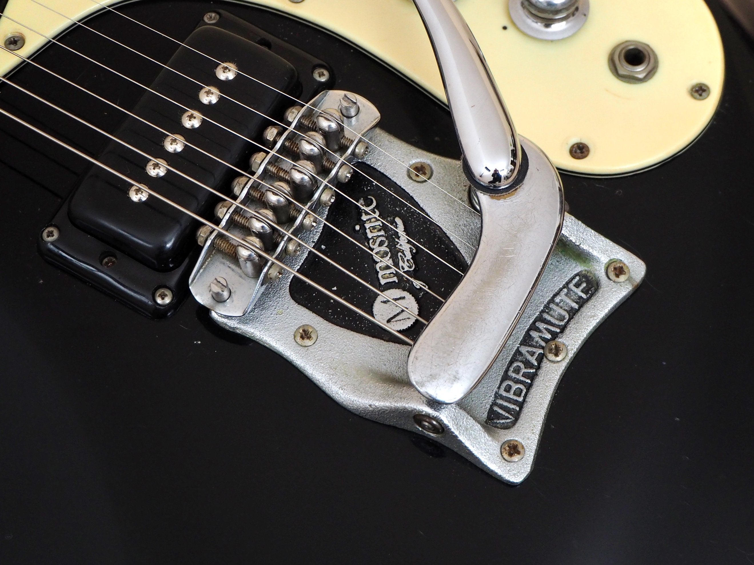 1964 Mosrite Ventures Model Vintage Electric Guitar Black, Vibramute w/ Case