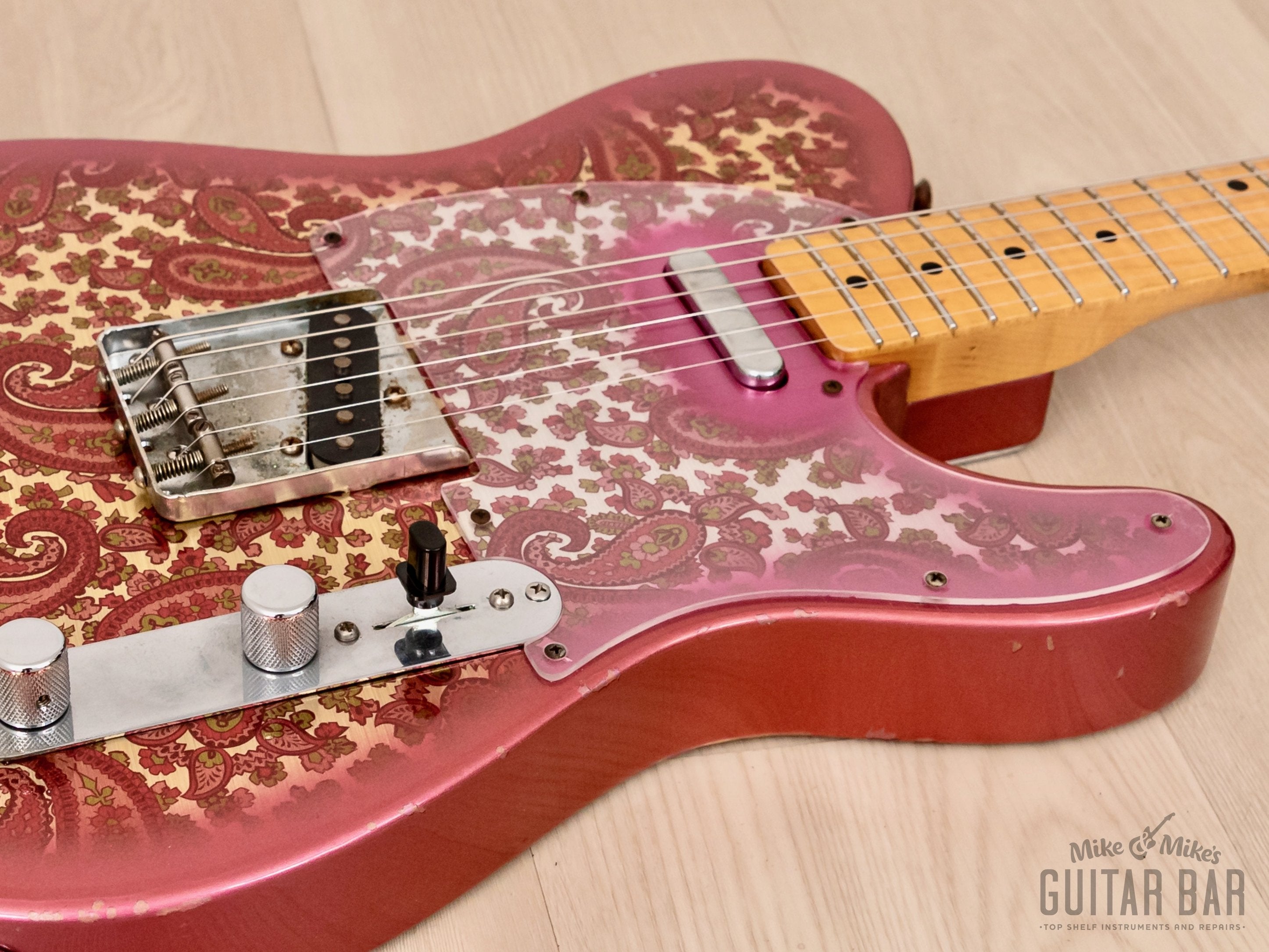 2021 Riggio Custom Guitars Tango Pink Paisley TStyle Boutique Guitar