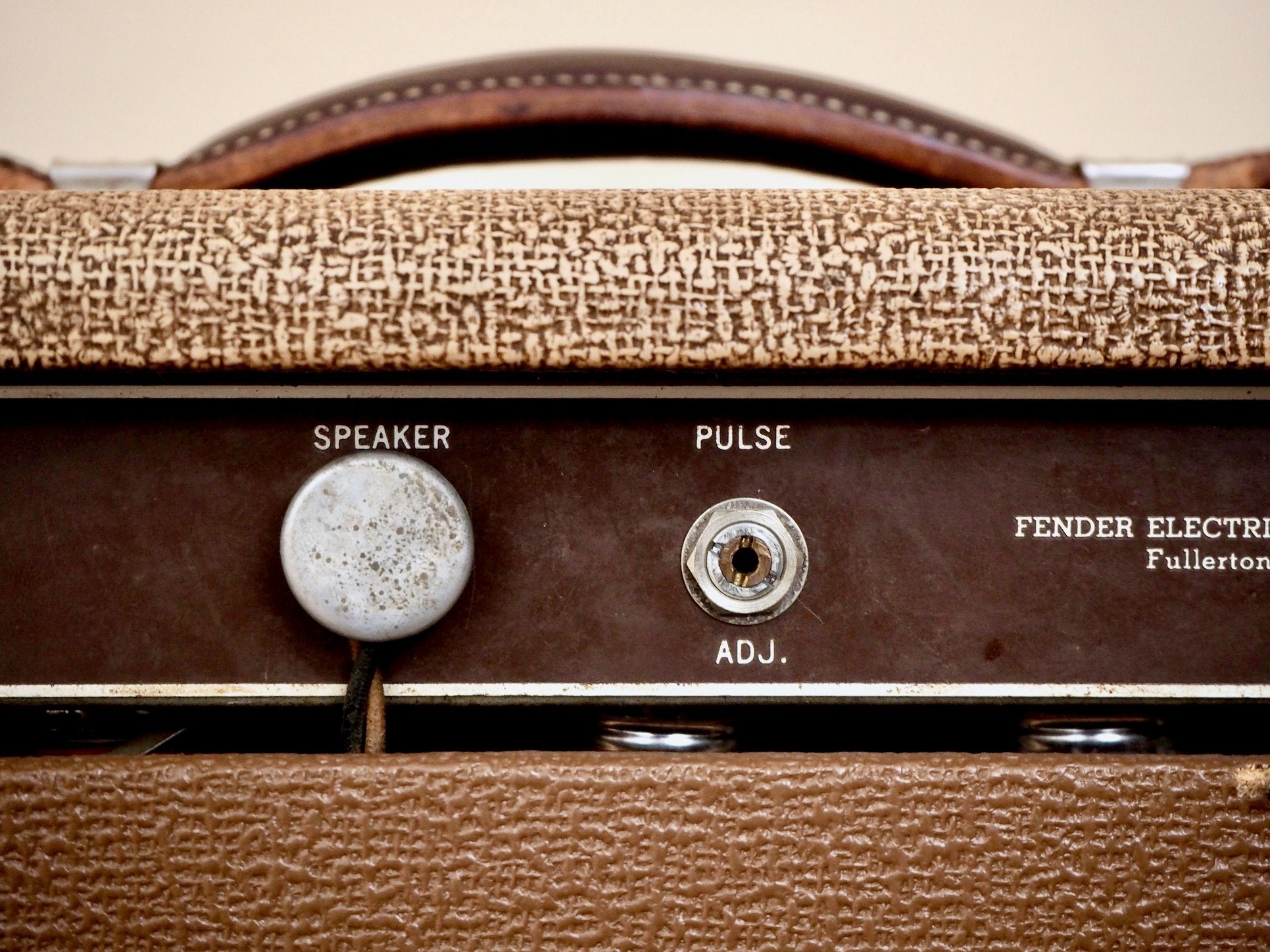 1960 Fender Super Pre-CBS Brown Panel Vintage Tube Amp, Center Volume 2x10 w/ Jensen P10R, Low Serial