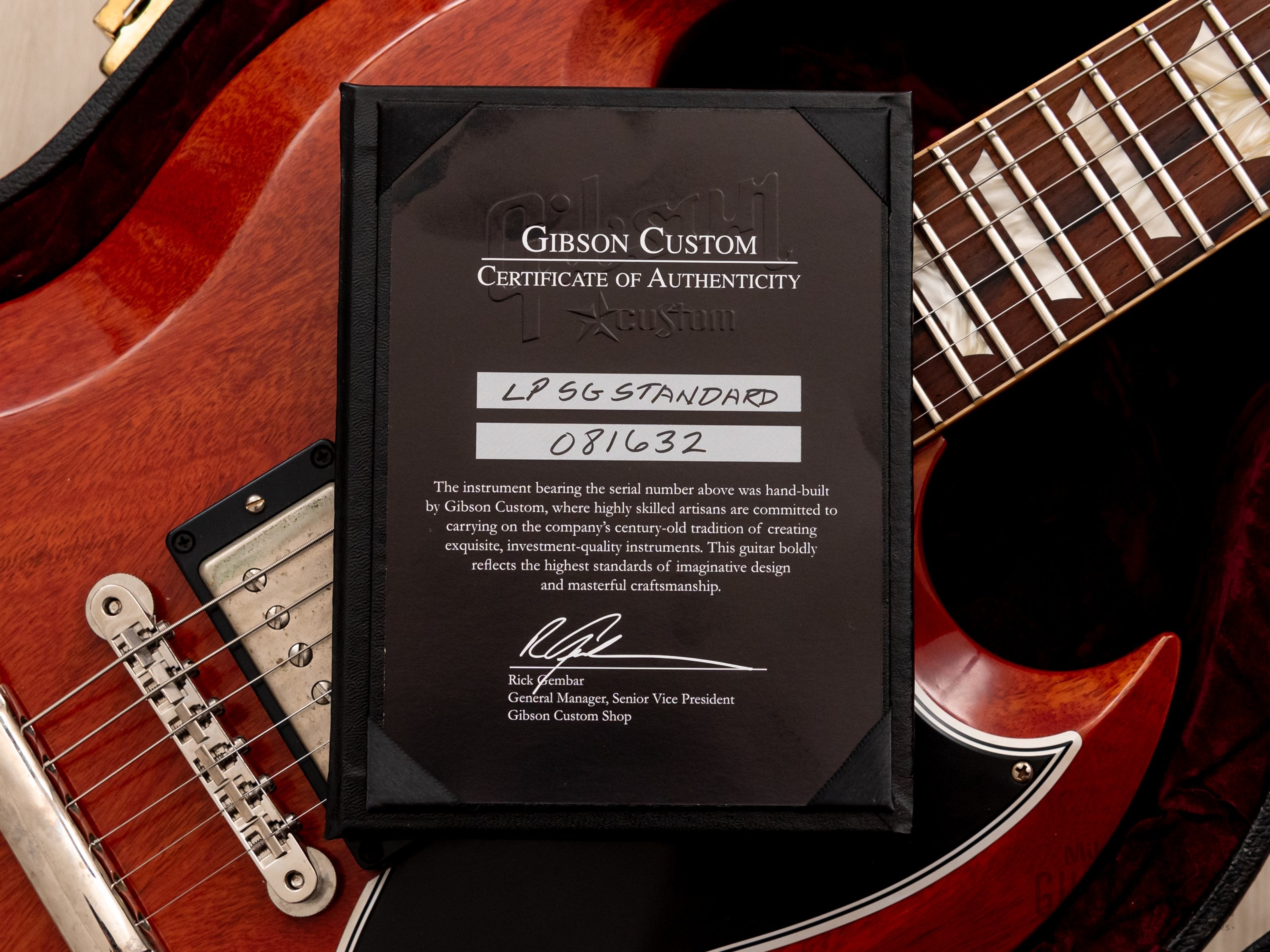 2008 Gibson Custom Shop Historic VOS '61 Les Paul SG Standard Cherry w/ Case, Tags, Burstbucker PAFs