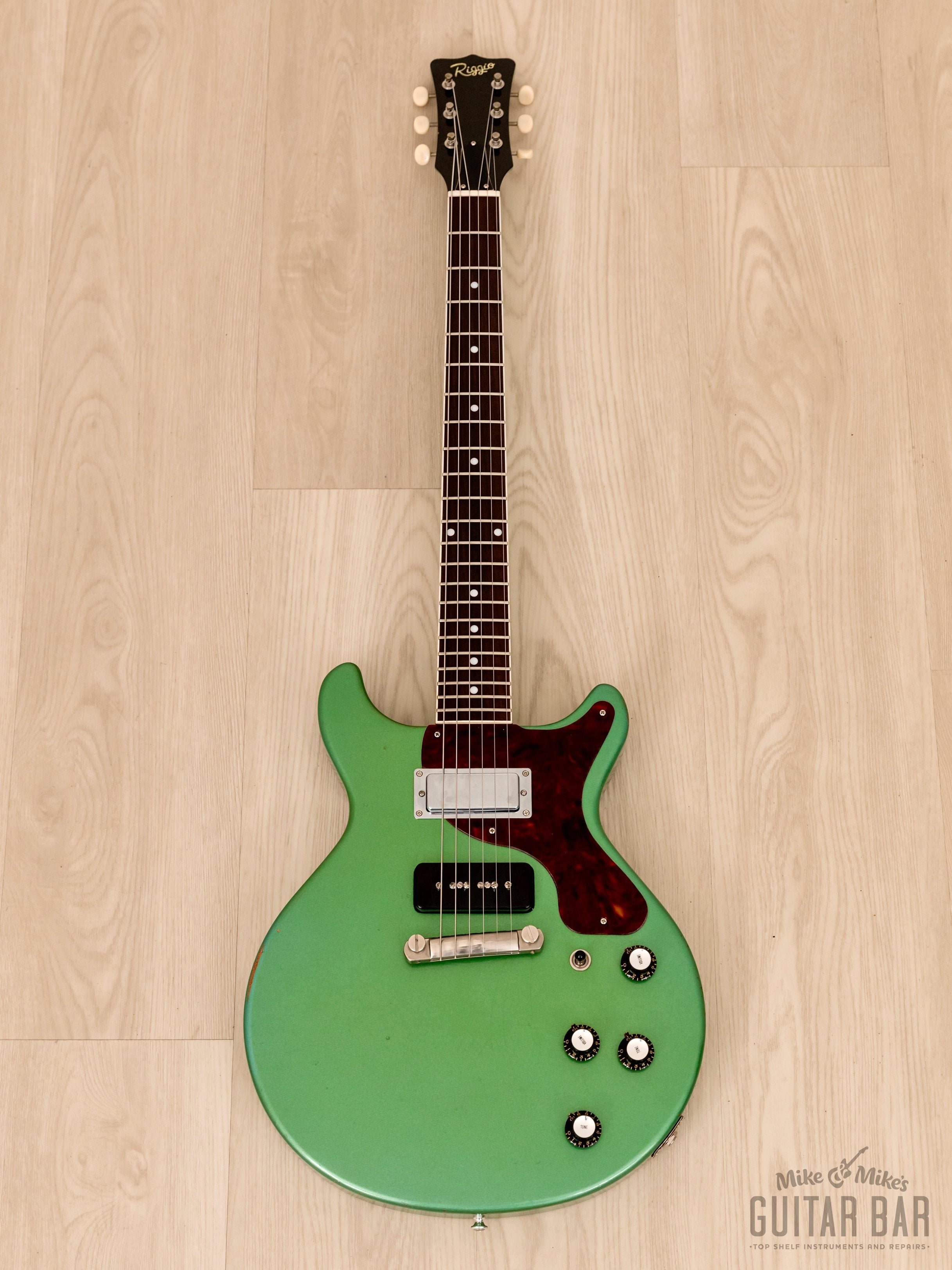 2022 Riggio Custom Guitars Special Double Cut DC Inverness Green Relic w/ Firebird Pickup, Case