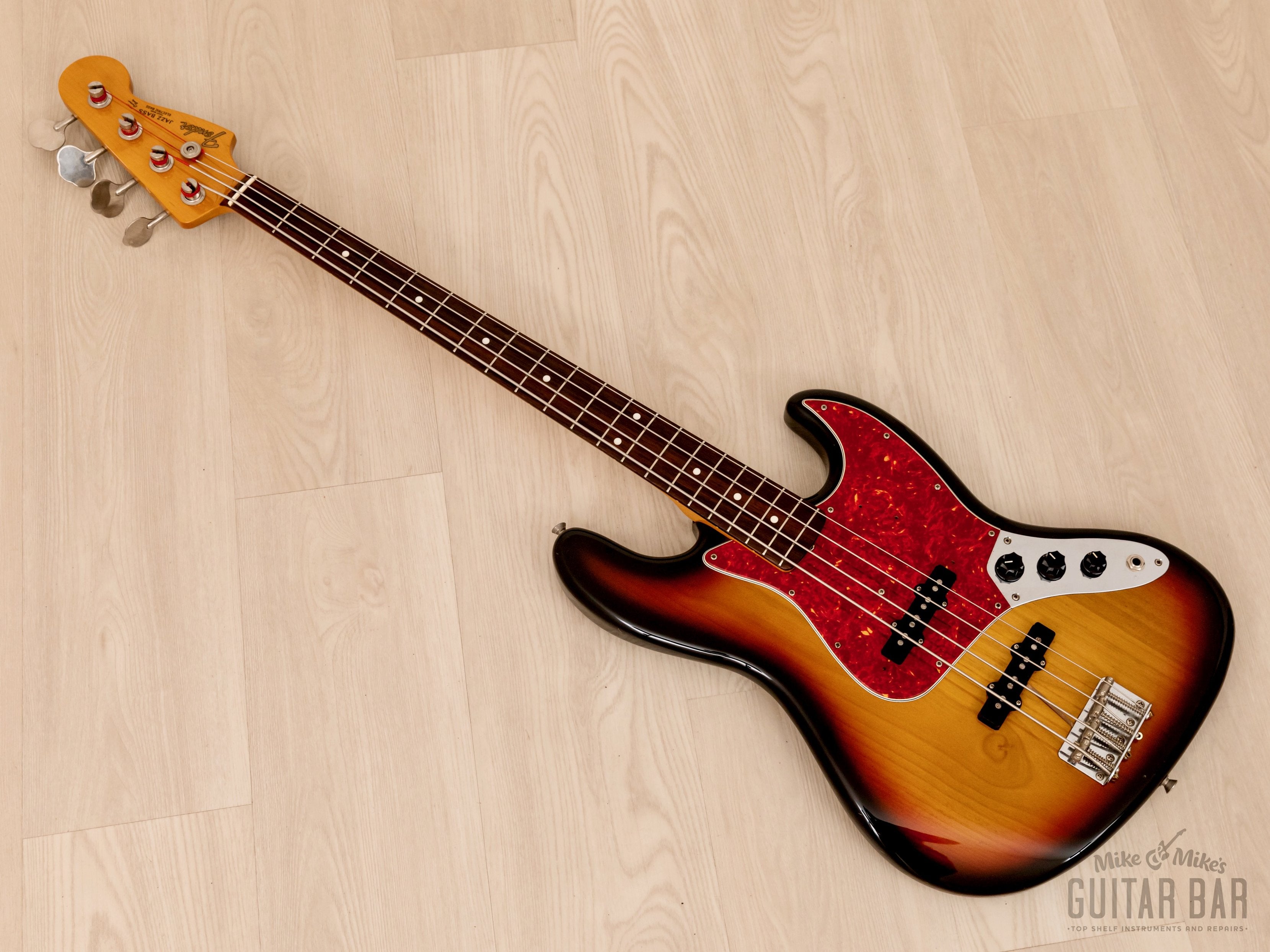 2000 Fender Jazz Bass ‘62 Vintage Reissue JB62-75US Sunburst w/ USA Pickups  & G&G Tweed Case, Japan CIJ