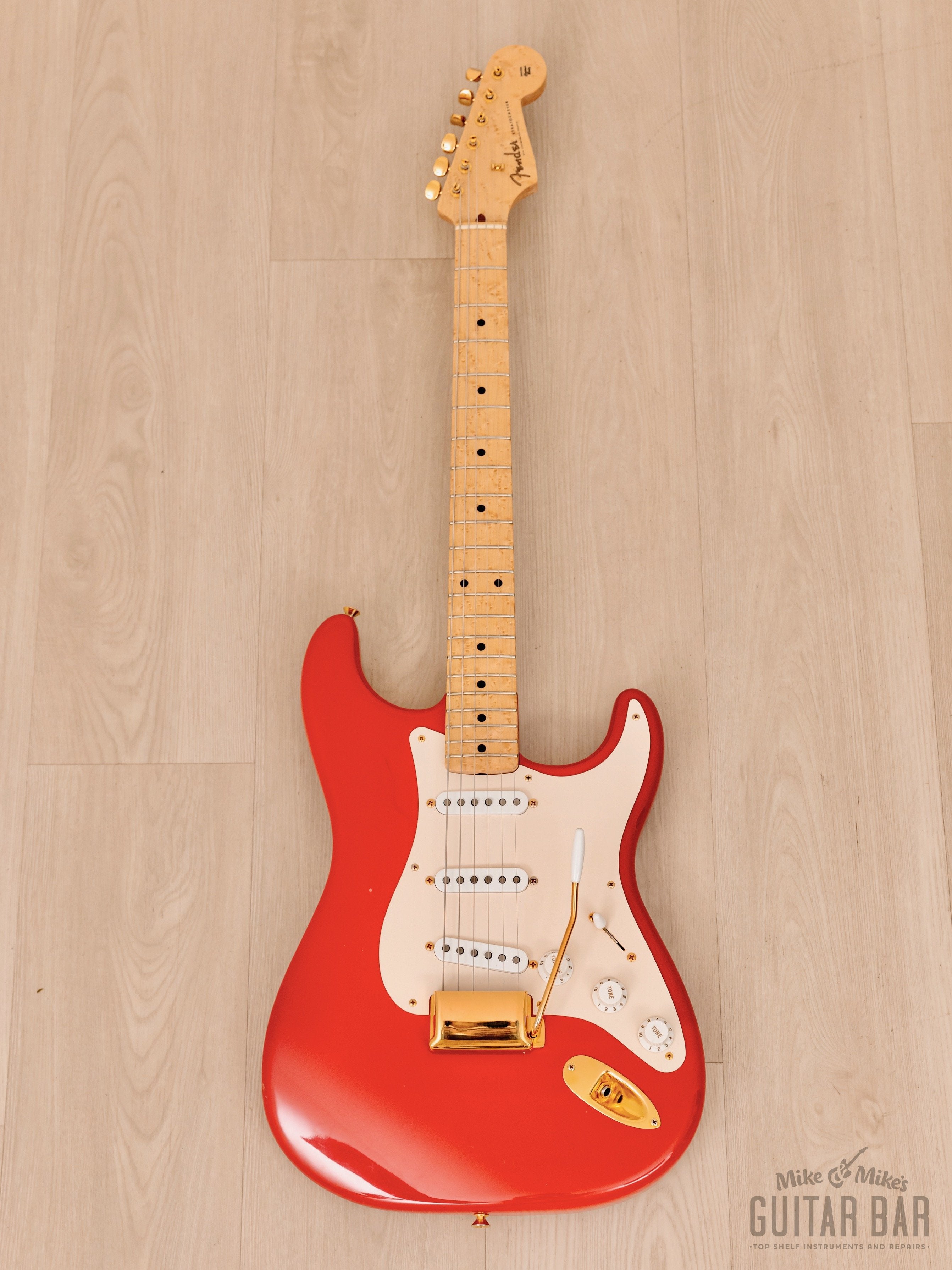 2005 Fender Custom Shop 1956 Stratocaster NOS Partscaster Fiesta Red w/ Gold Hardware, COA, Tags & Case