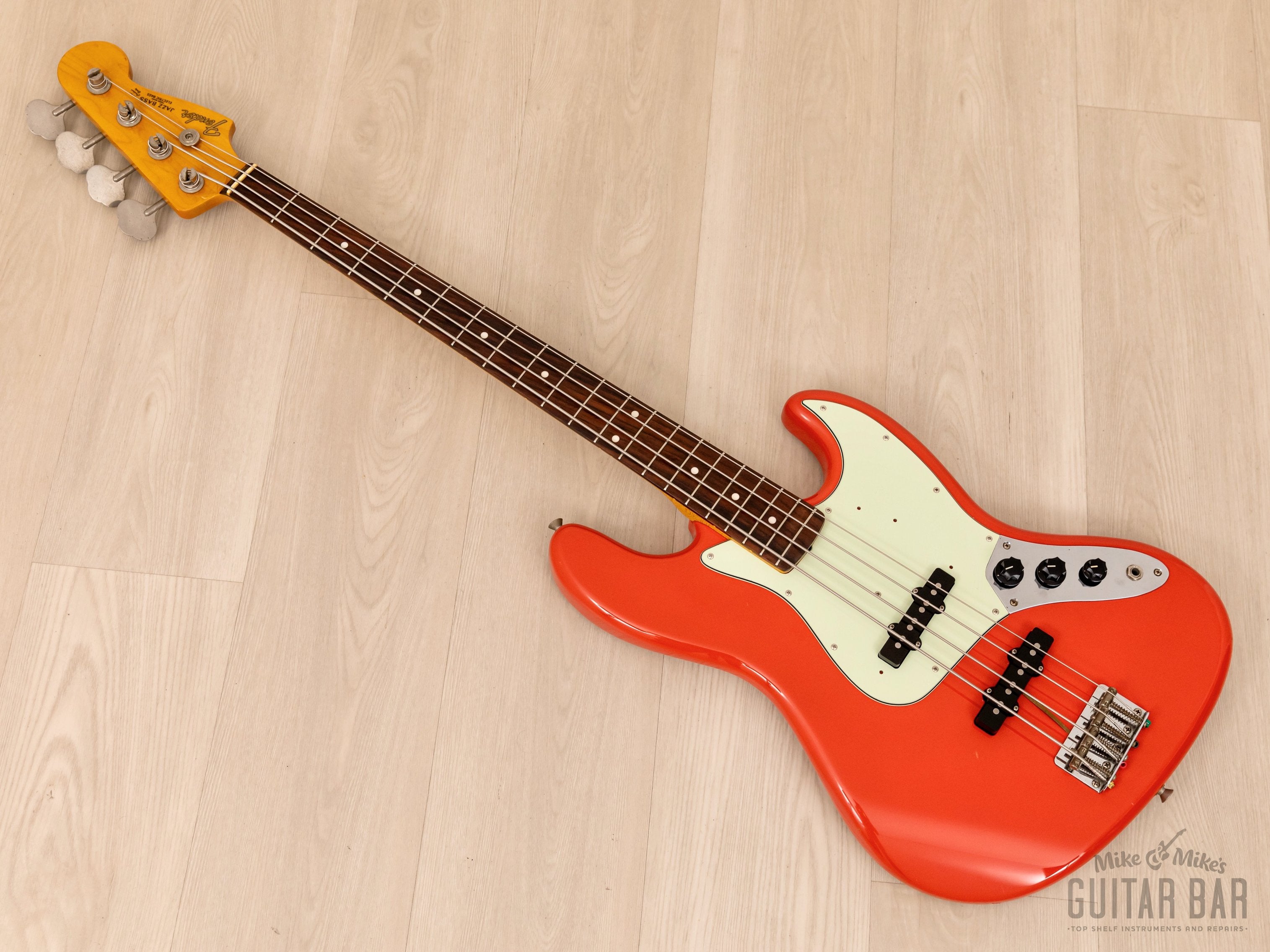 2004 Fender Jazz Bass ‘62 Vintage Reissue JB62-75US Fiesta Red w/ USA  Pickups, Japan CIJ