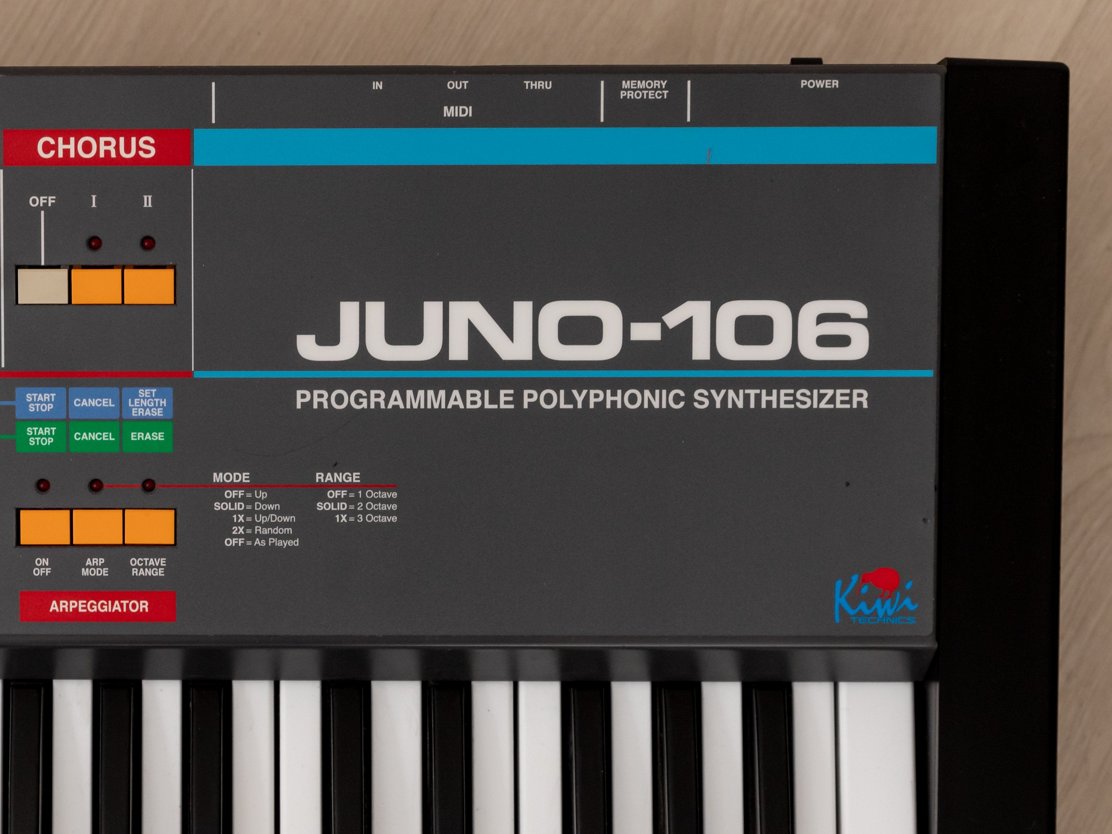 1980s Roland Juno 106 Kiwi Upgrade Vintage Analog Synthesizer, Serviced