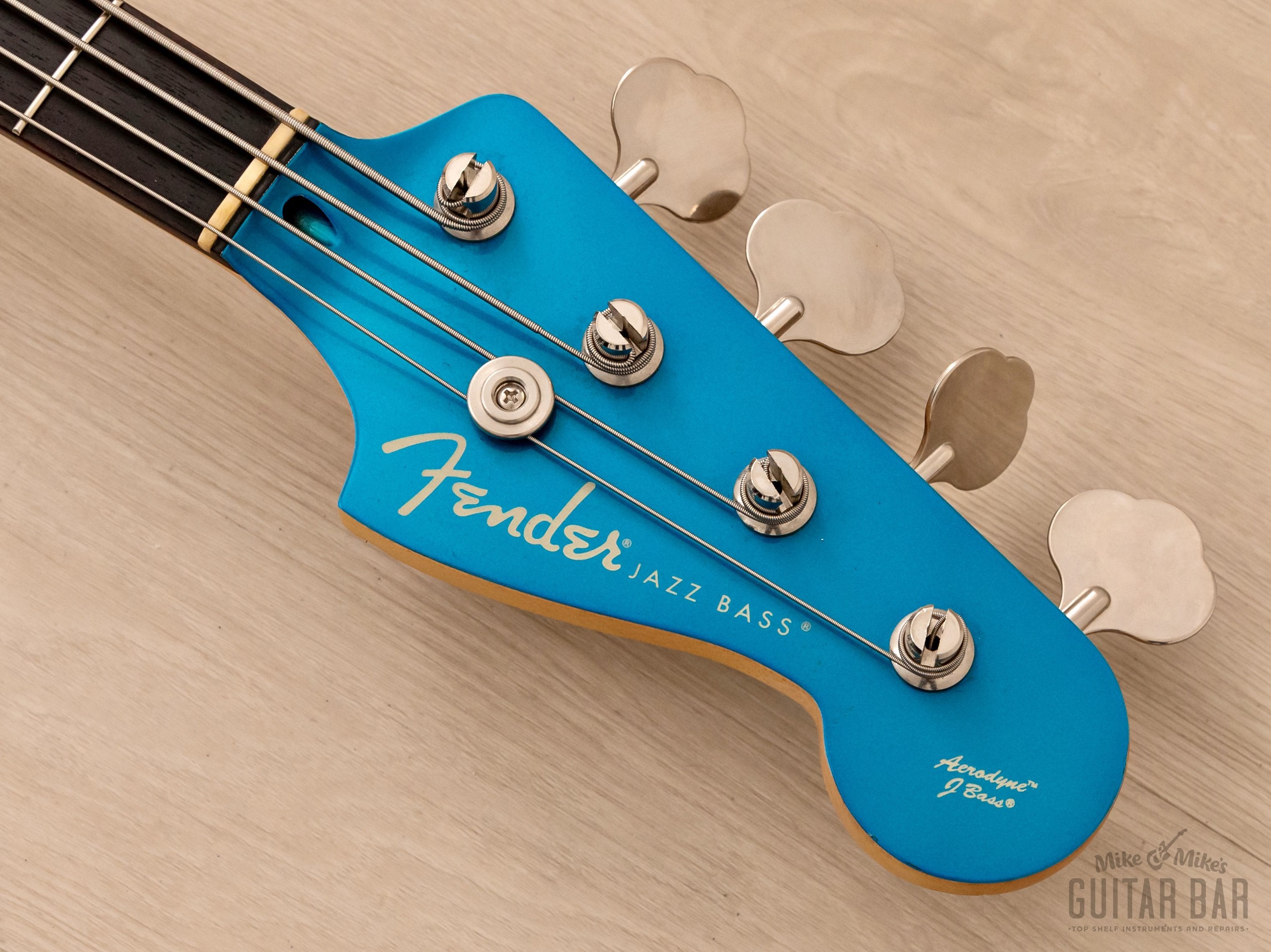 2013 Fender Aerodyne Jazz Bass PJ FSR Lake Placid Blue w/ Case, Japan MIJ