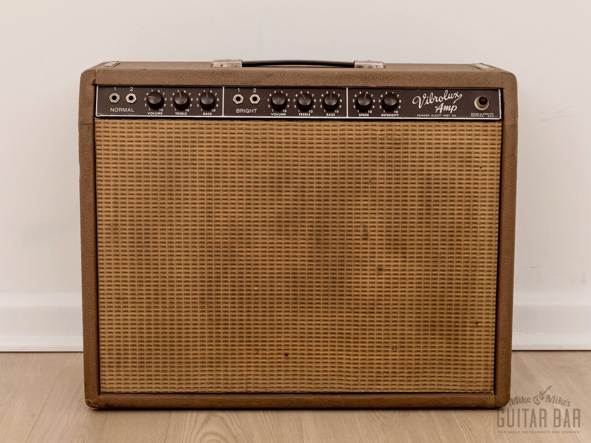 1963 Fender Vibrolux Brown Panel Vintage Pre-CBS Tube Amp 1x12 Combo, 6G11-A Circuit