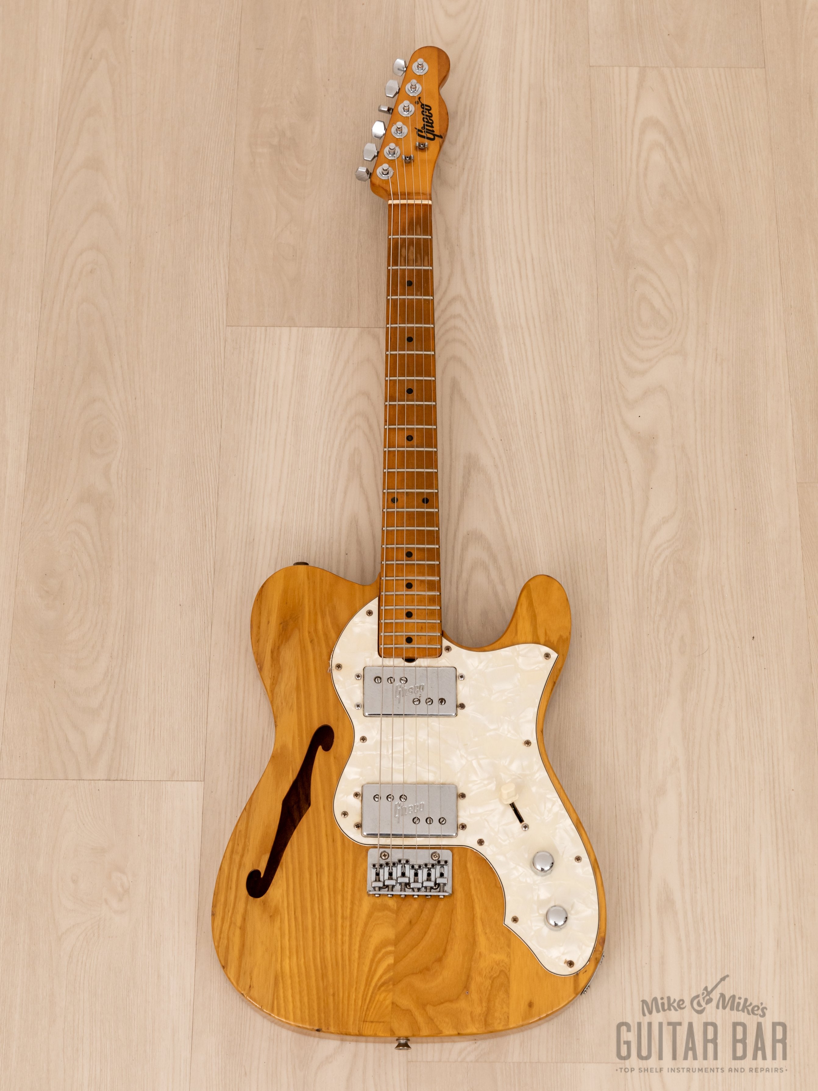 1974 Greco Spacey Sounds TE-500 Thinline T-Style Semi-Hollow Electric Guitar, Japan Matsumoku