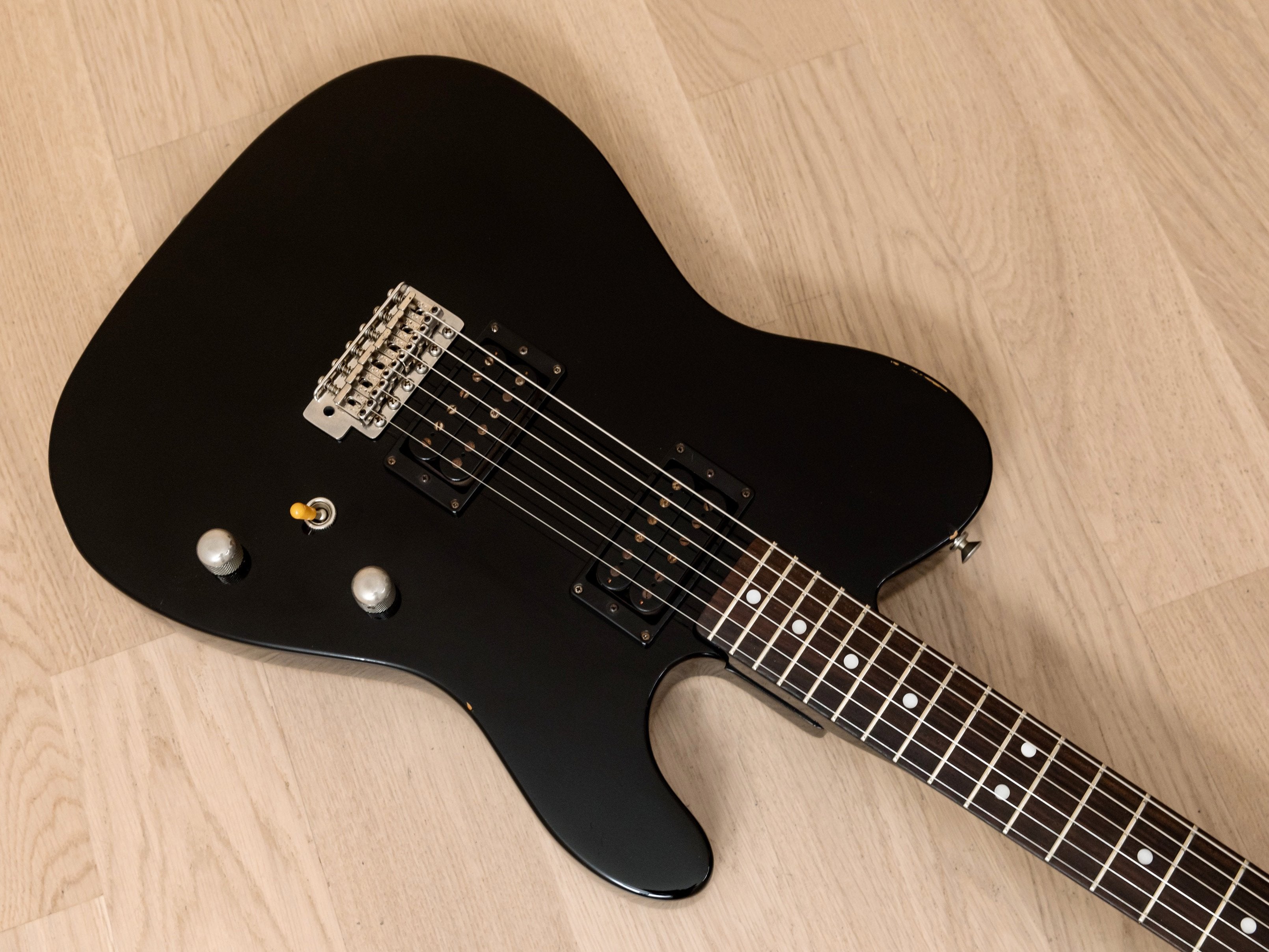 1982 Tokai Breezysound TE-60 HH T-Style Vintage Electric Guitar Black, Non-Catalog w/ Vibrato, Japan