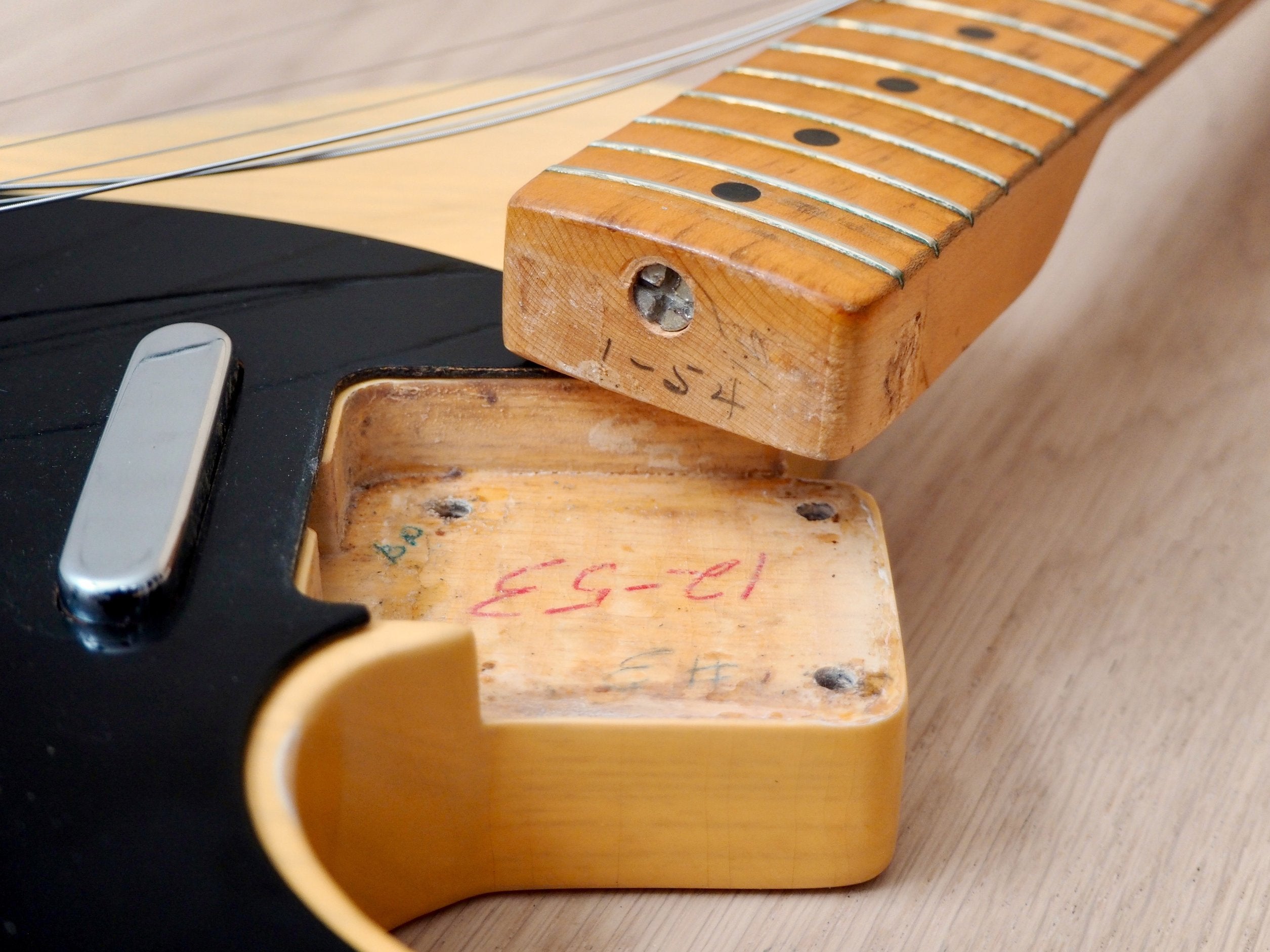 1954 Fender Telecaster Vintage Electric Guitar Blackguard w/ Tweed Case