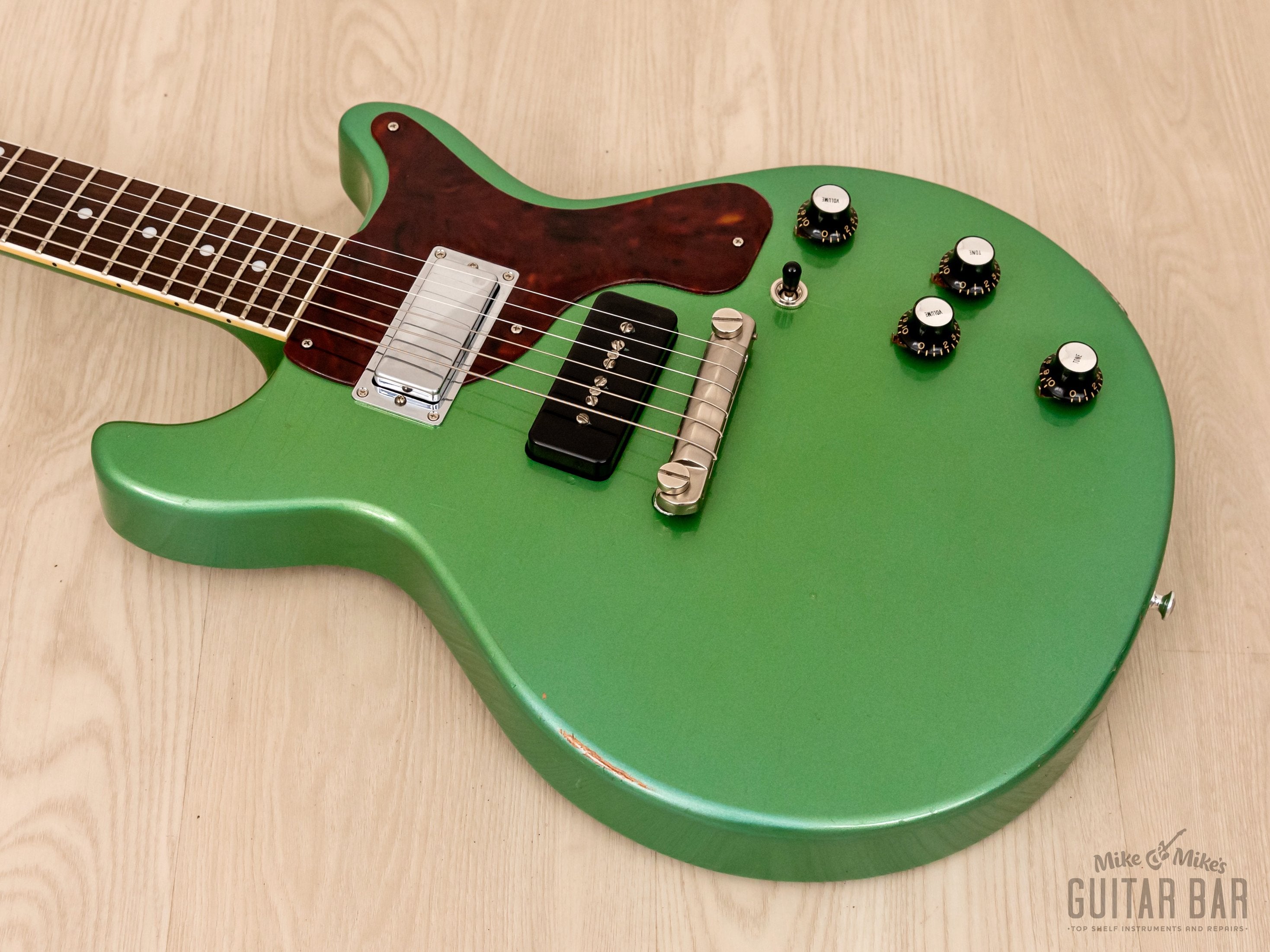2022 Riggio Custom Guitars Special Double Cut DC Inverness Green Relic w/ Firebird Pickup, Case