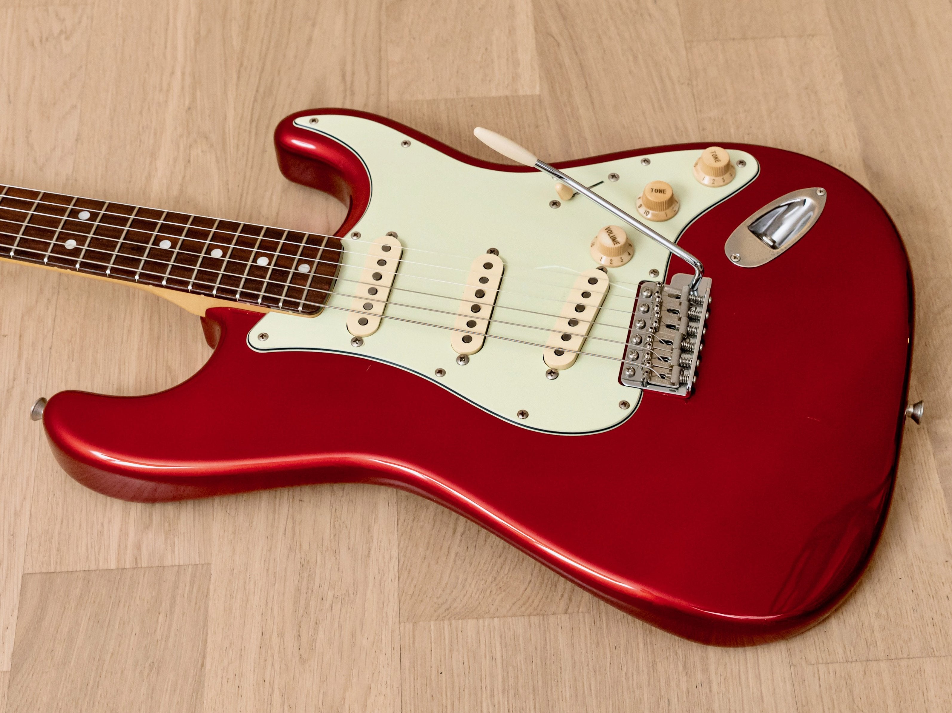 1996 Fender '65 Stratocaster Order Made ST65, Candy Apple Red w/ USA Pickups & Tweed Case, Japan MIJ