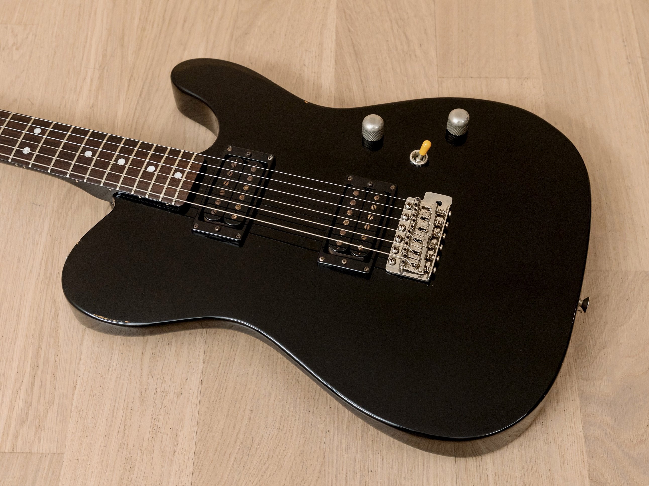 1982 Tokai Breezysound TE-60 HH T-Style Vintage Electric Guitar Black, Non-Catalog w/ Vibrato, Japan
