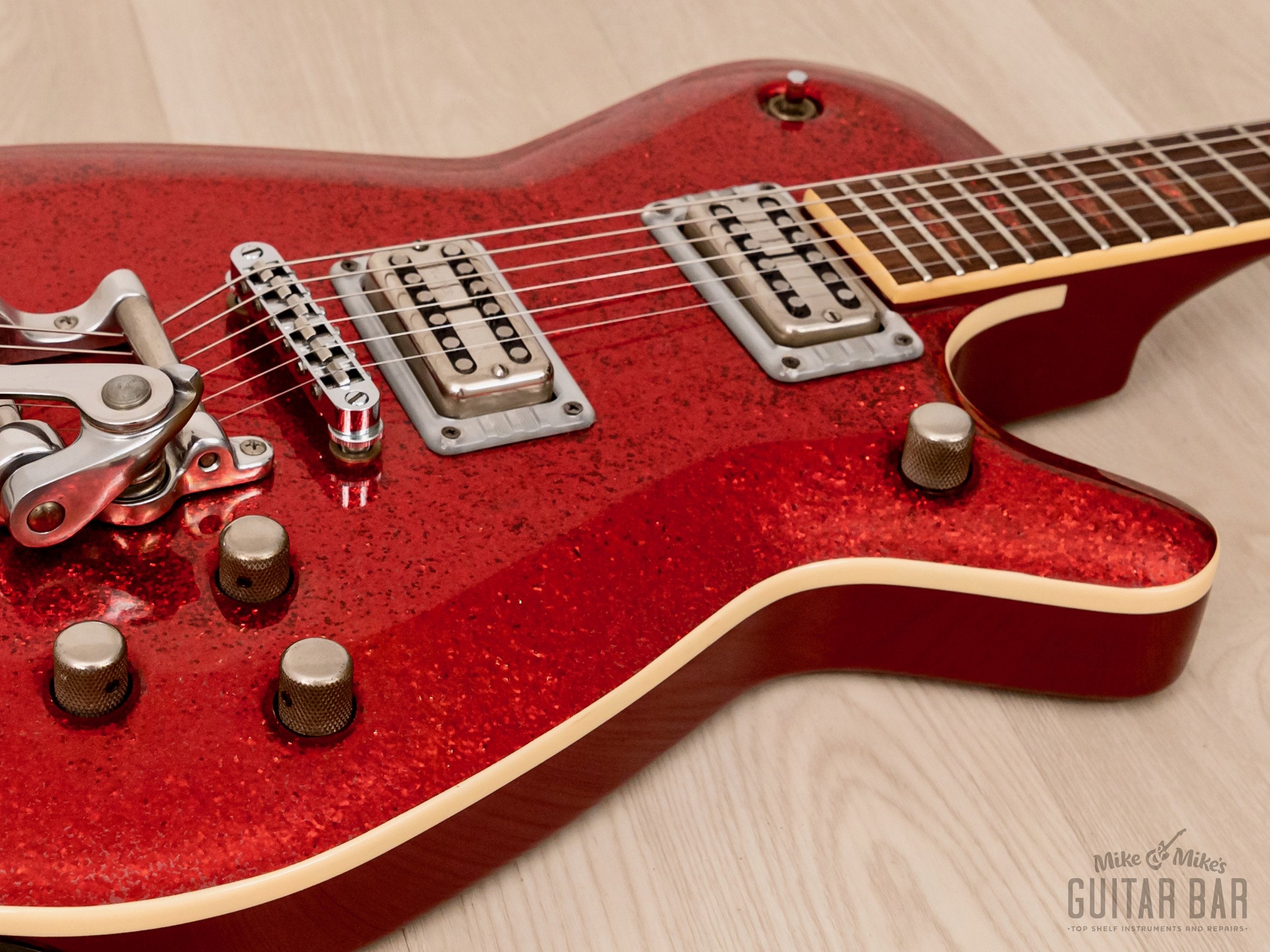 GMP Roxie Duo Jet-Style Guitar Red Metalflake w/ TV Jones MagnaTron Pickups, Case