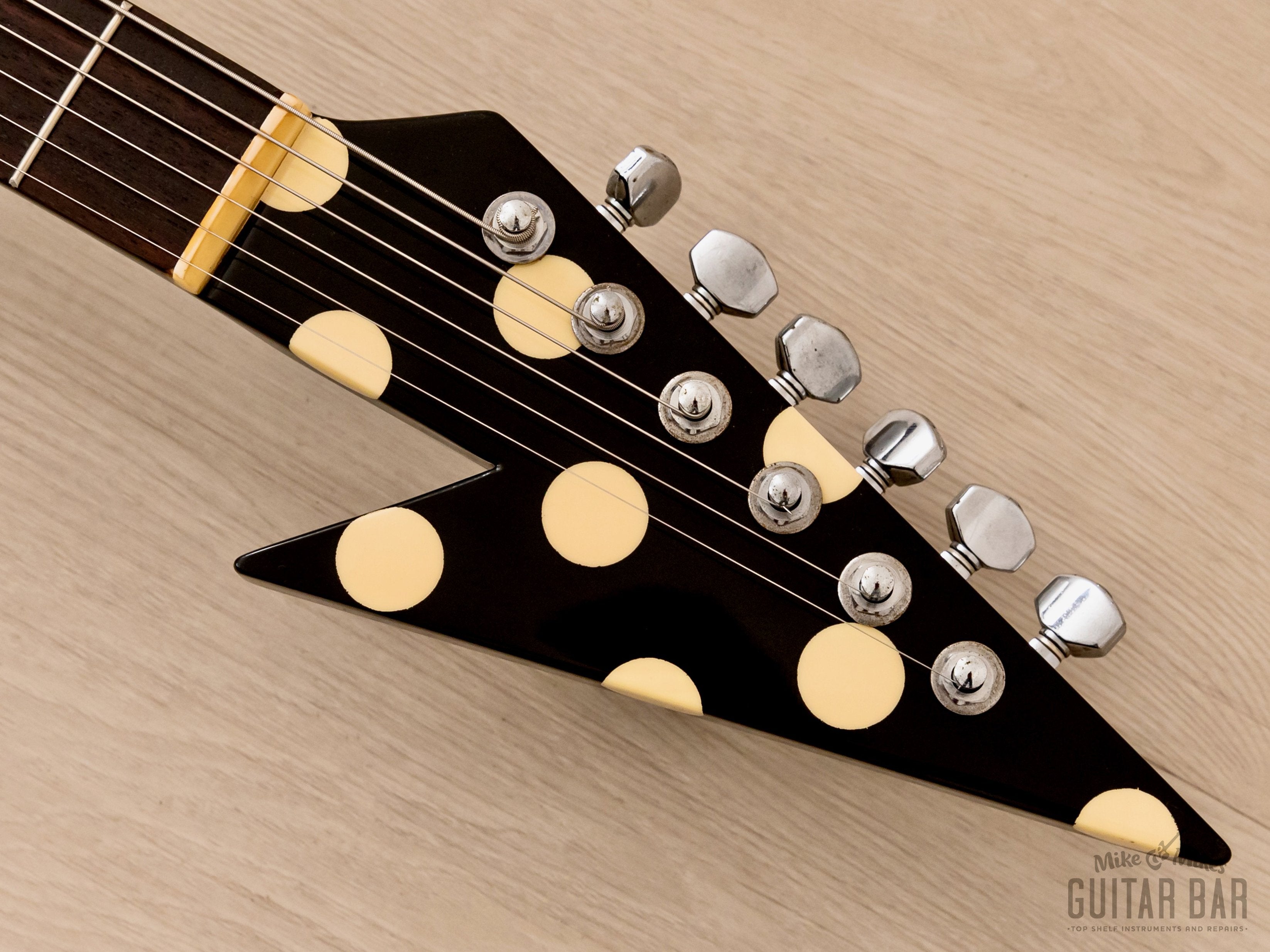 1993 Fernandes FV-105RR Randy Rhoads Flying V Polka Dot, Collector-Grade, Japan