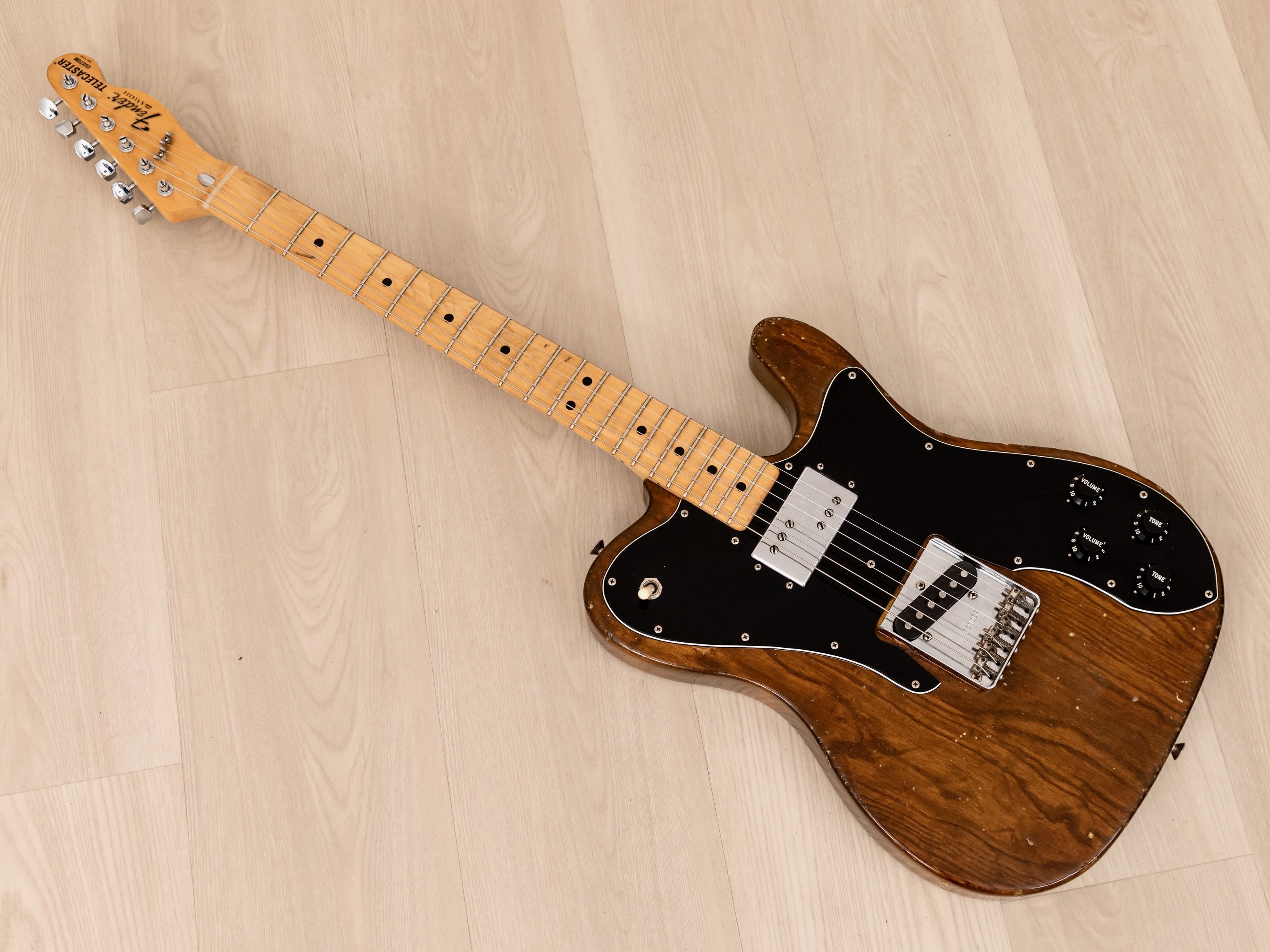 1978 Fender Telecaster Custom Vintage Electric Guitar Mocha w/ Wide Range, Case