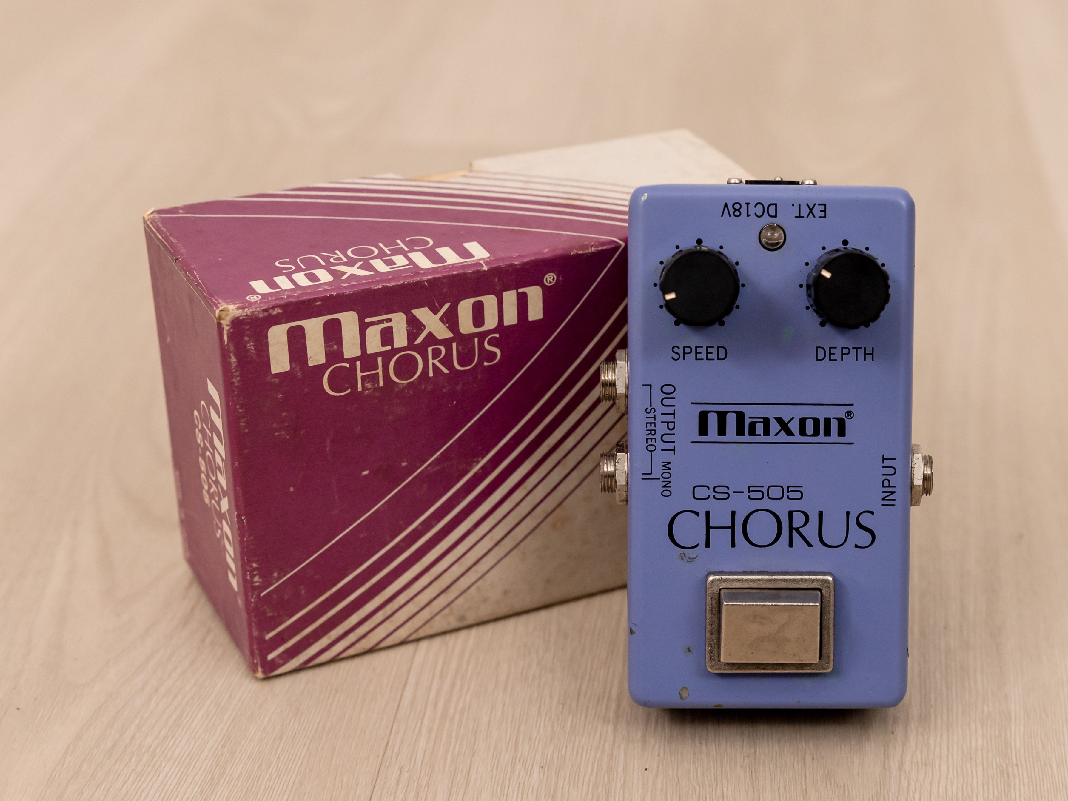 1980 Maxon CS-505 Chorus Narrow Box Vintage Analog Guitar Effects Pedal 18v w/ Box, Ibanez