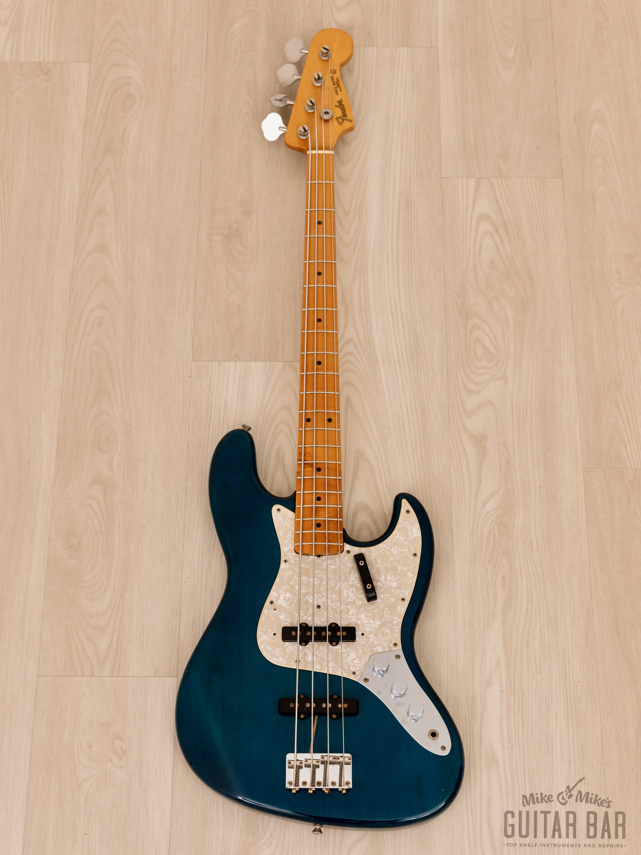2000 Fender JIRO Signature Jazz Bass JB62-TBL Trans Blue, Japan CIJ