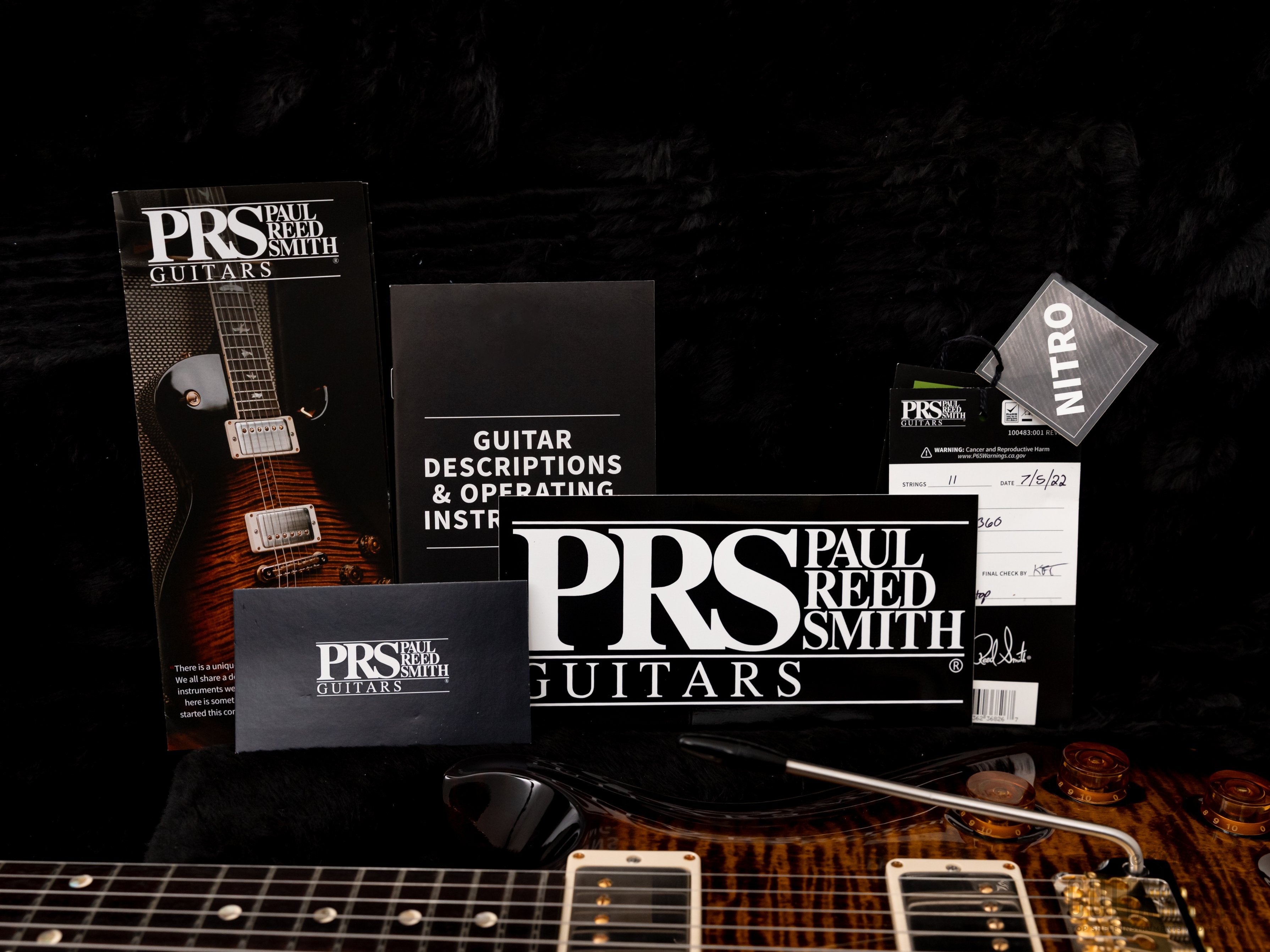 2022 Paul Reed Smith DGT David Grissom Trem 10 Top Black Gold Wrap Burst Near-Mint w/ Case, Tags