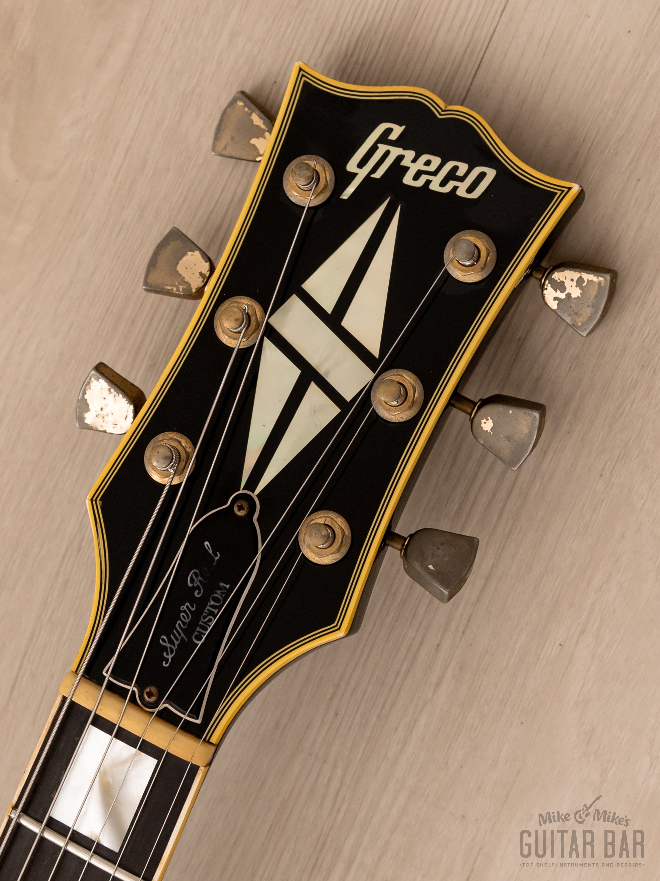 1981 Greco Super Real Custom EG1000 Black Beauty Vintage Guitar w/ Maxon Dry Z Pickups, Bigsby B7, Case