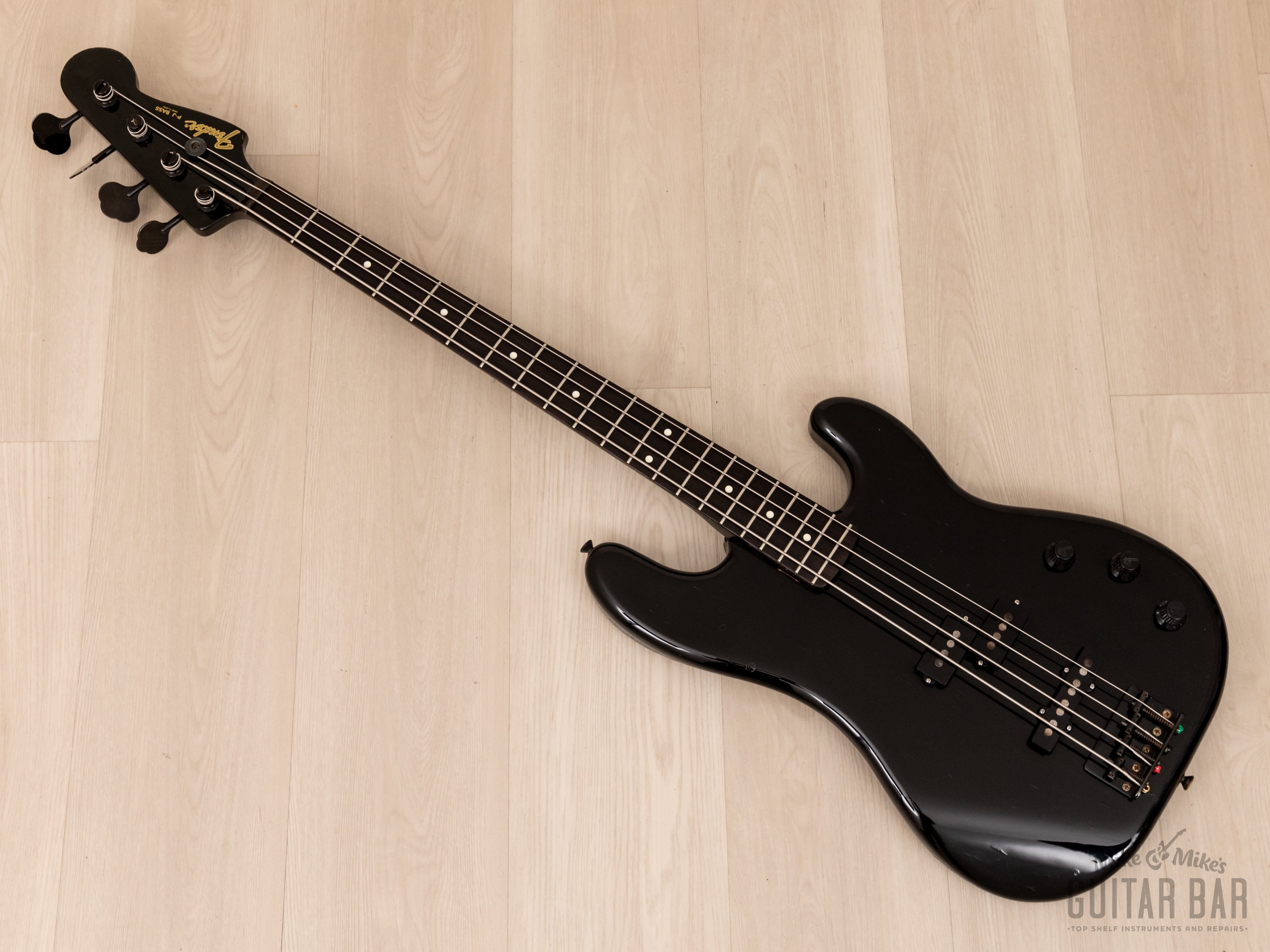 1983 Fender PJ-555 JV Pre-Boxer Series Vintage PJ Bass Black, Japan MIJ Fujigen