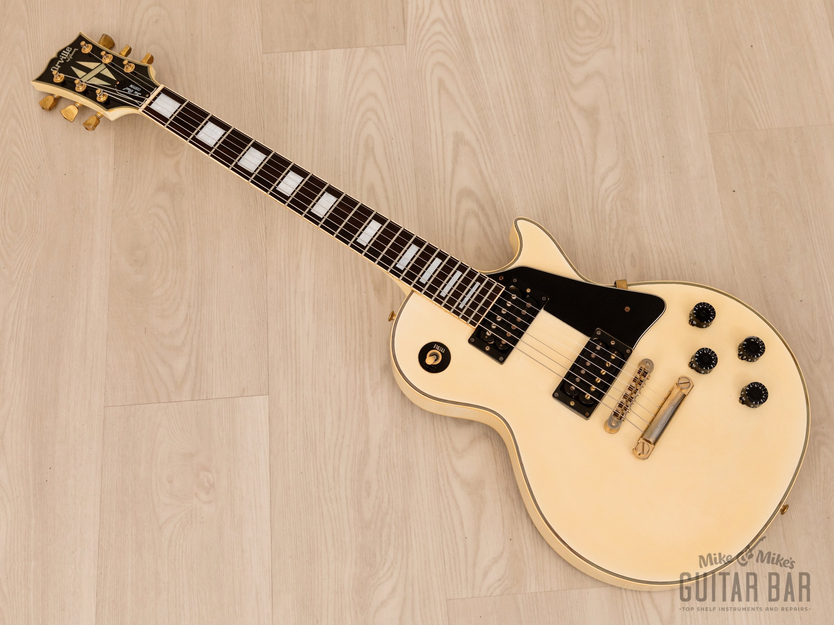 1992 Orville by Gibson Les Paul Custom LPC Antique Ivory w/ 490R 