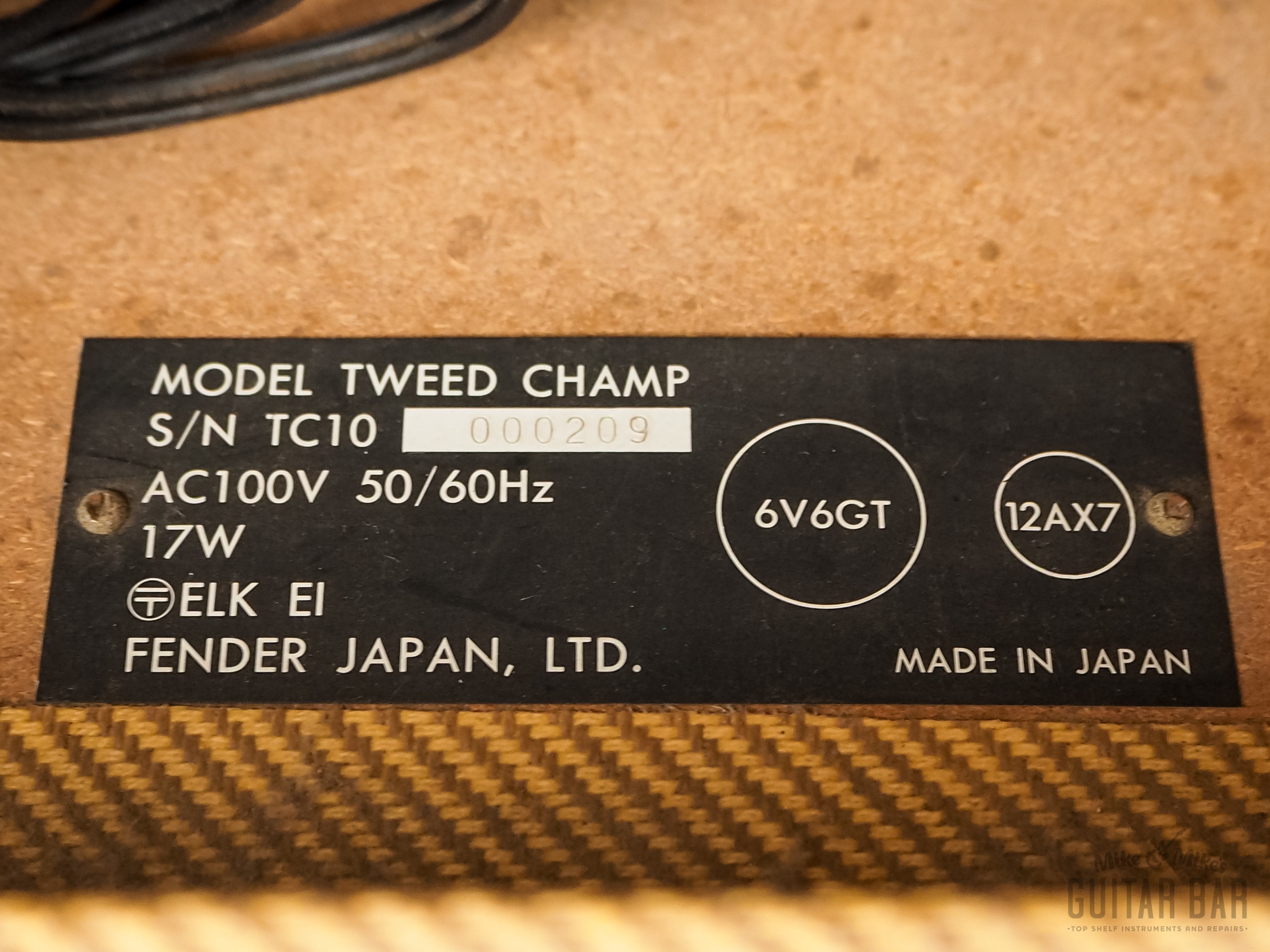 1991 Fender Custom Edition Tweed Champ Class A Tube Amp, Japan MIJ