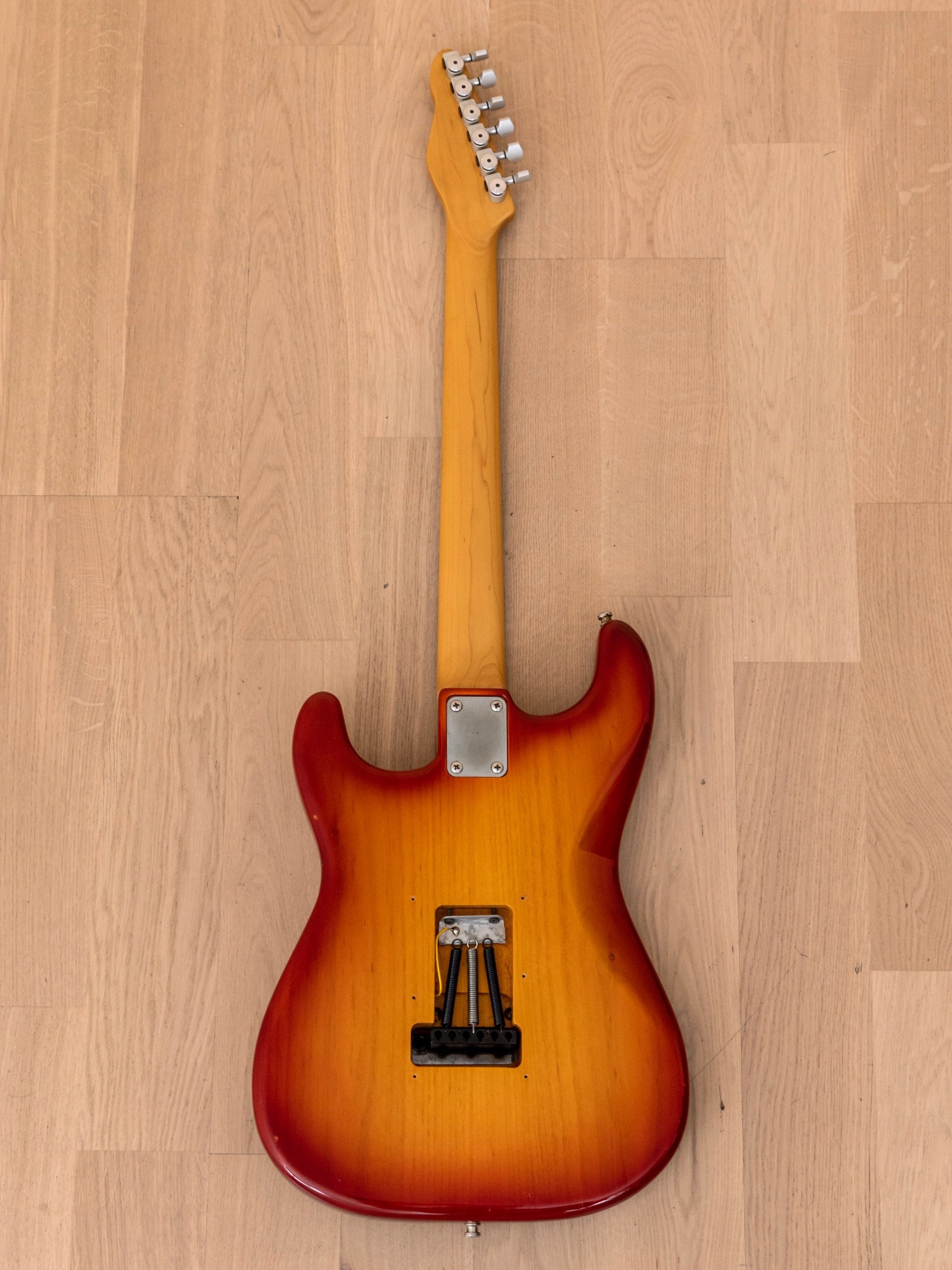 1990s Buscarino S-Style HH Super Strat Electric Guitar Cherry Sunburst w/ DiMarzio