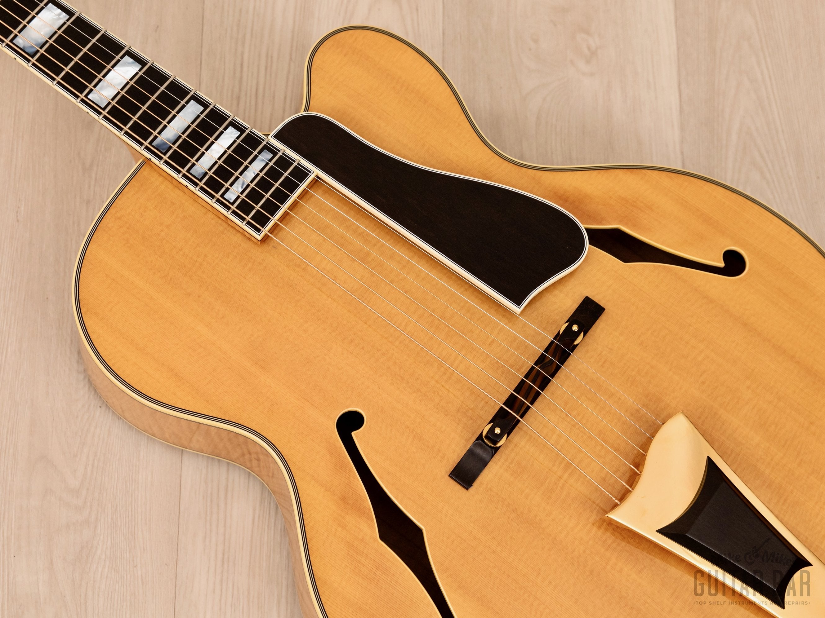 2002 Bourgeois A-500 Cutaway Carved Top Archtop w/ AAA Tiger Maple, Mint w/ Case