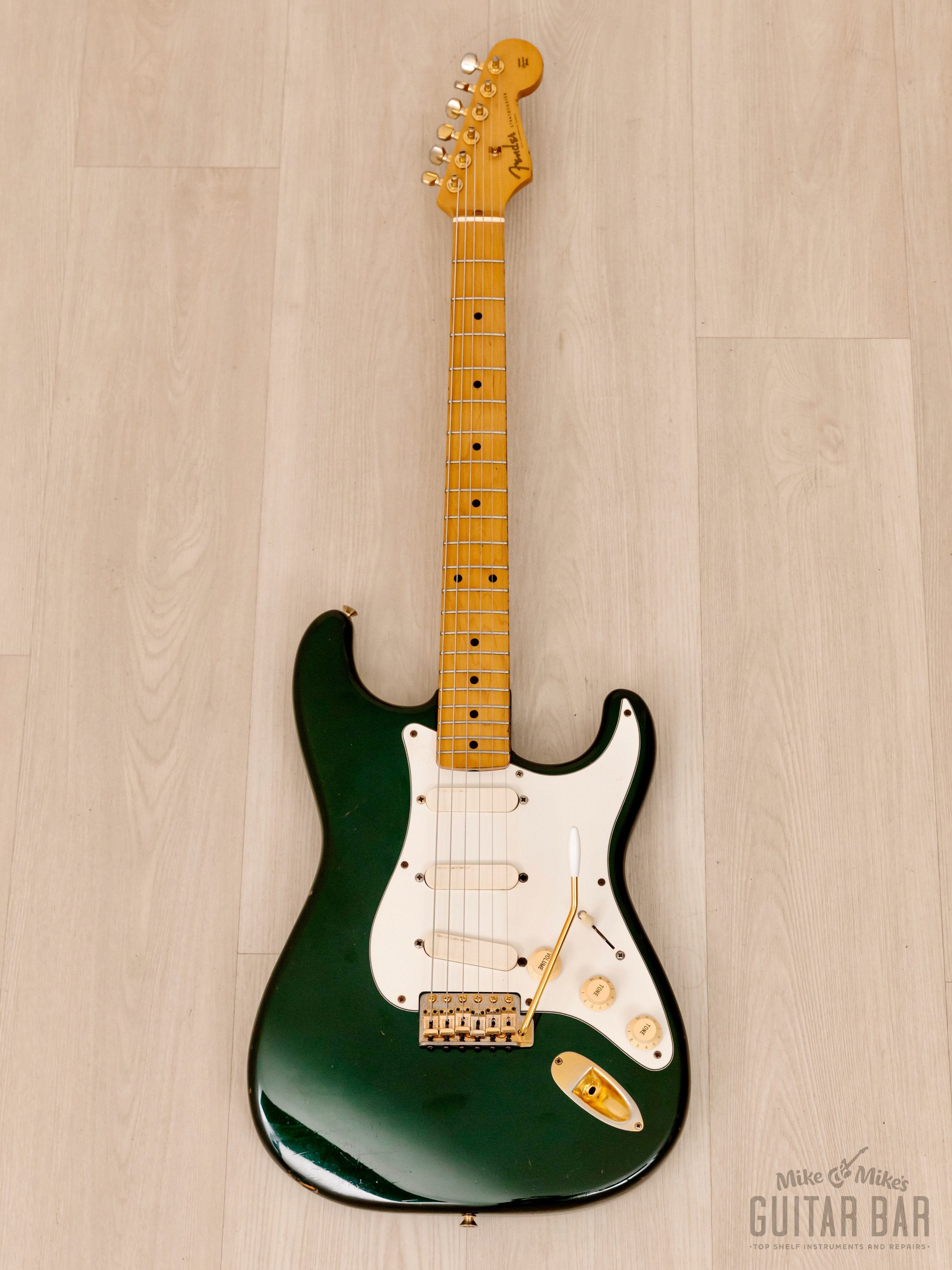 1991 Fender Stratocaster '57 Vintage Reissue ST57-770LS Candy Apple Green  w/ USA Lace Sensors, Japan MIJ Fujigen