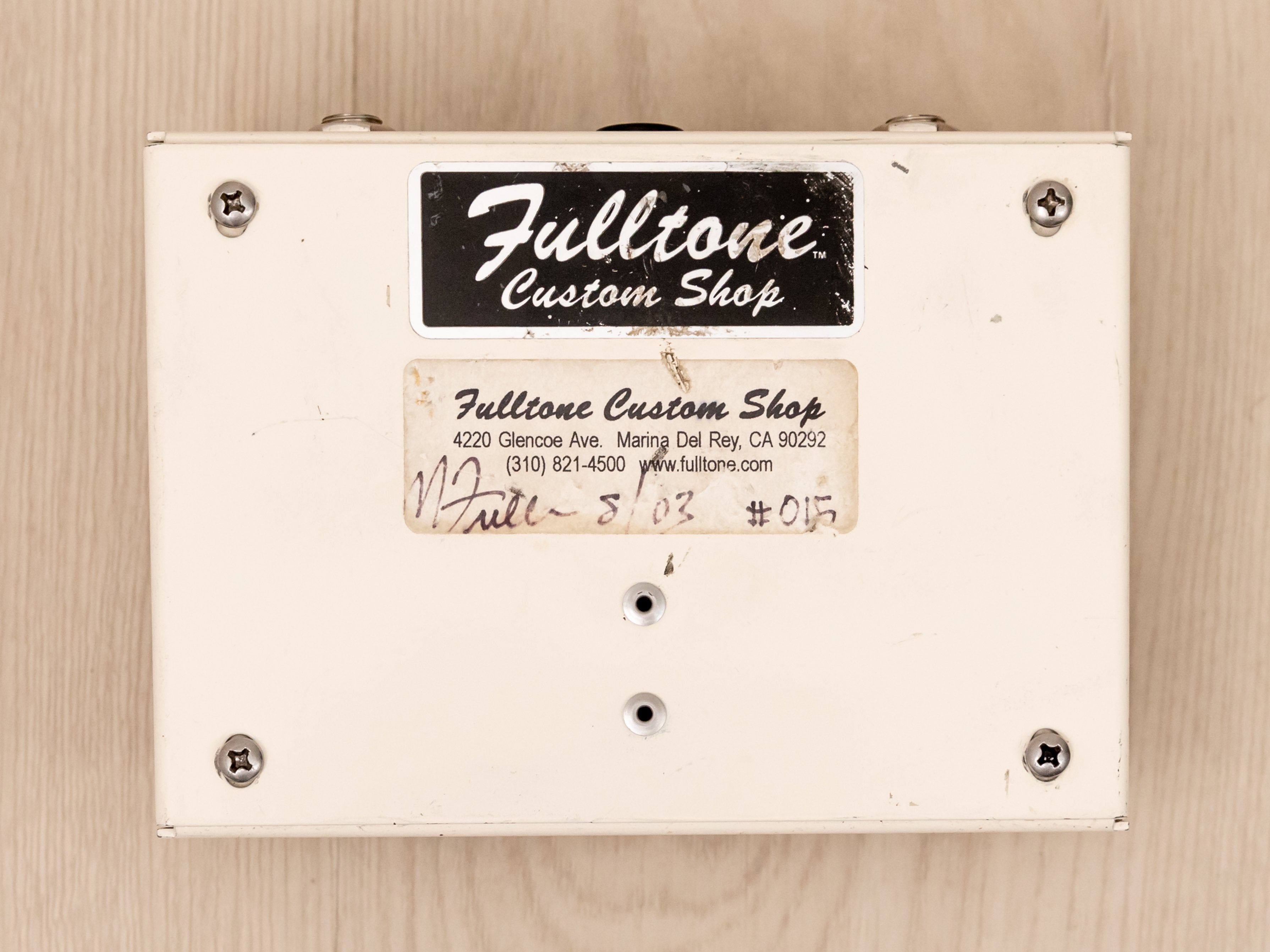 2003 Fulltone Custom Shop Fulldrive 2 Boutique Guitar Effects Pedal Cream w/ Box, Manual