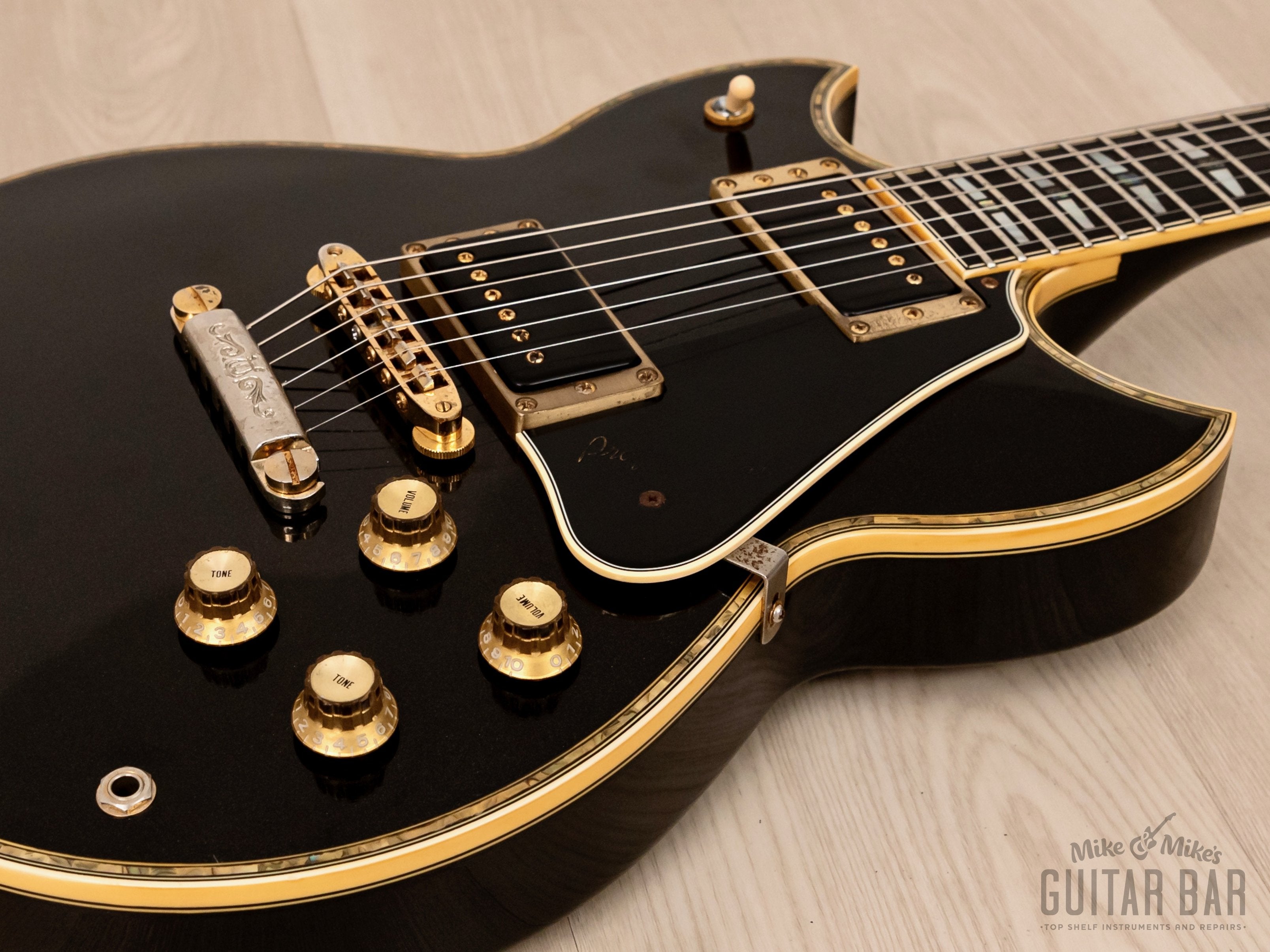 1982 Yamaha SG3000 Custom Vintage Guitar Metallic Black, Collector-Grade w/ Case & Hangtag