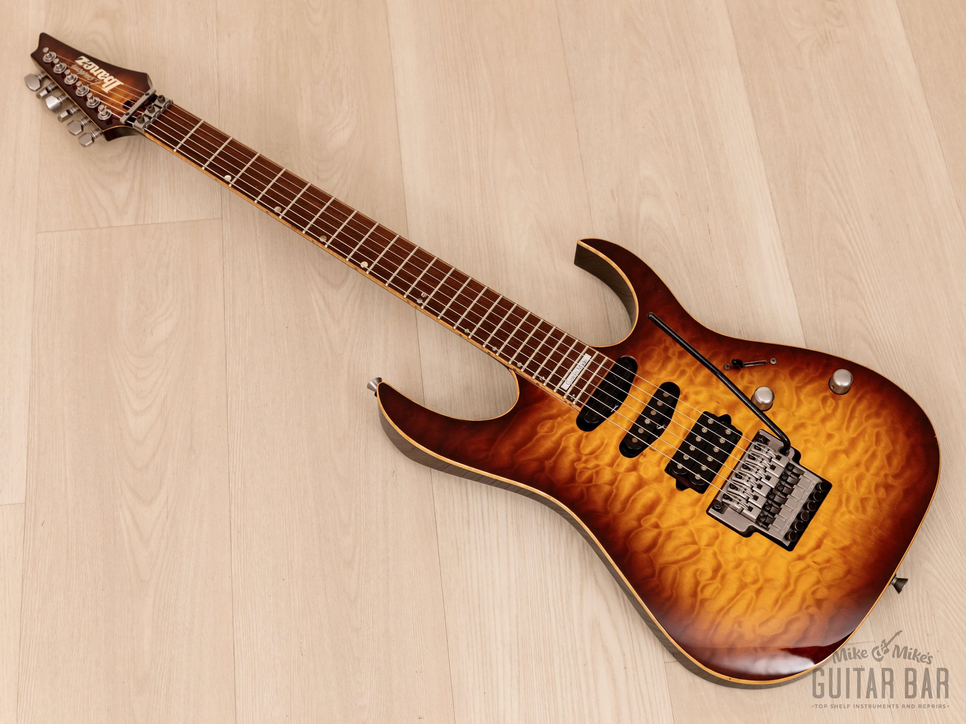 2001 Ibanez J Custom SJCRG1 Timeless Timber Spot Model AAAA Maple Top, 1 of 30 w/ Flight Case, Hangtags, COA