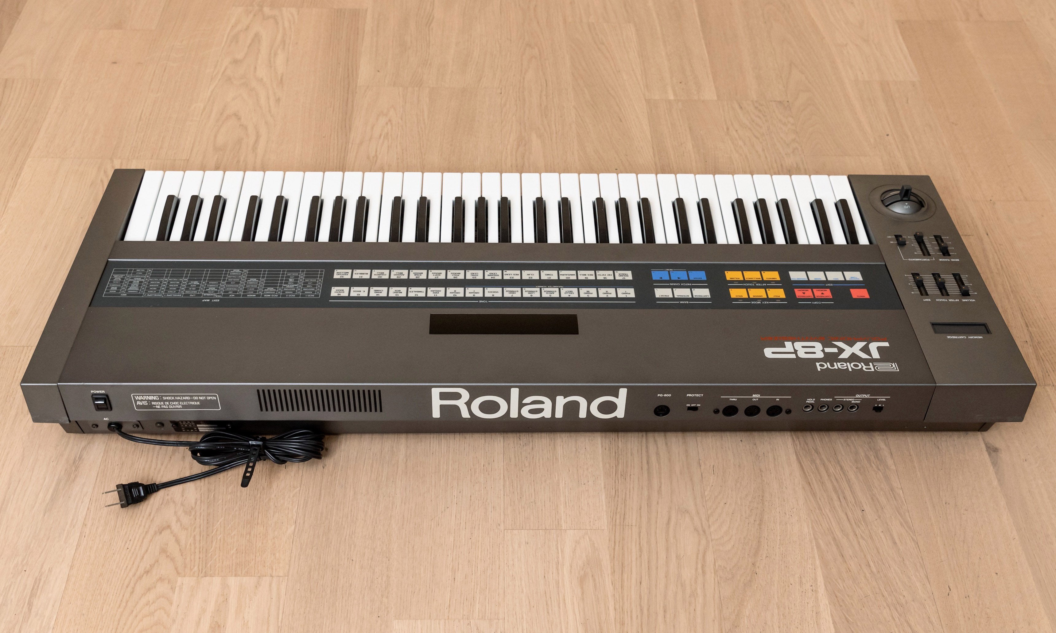 1985 Roland JX-8P Vintage Polyphonic Synthesizer & PG-800 Programmer w/ Cases