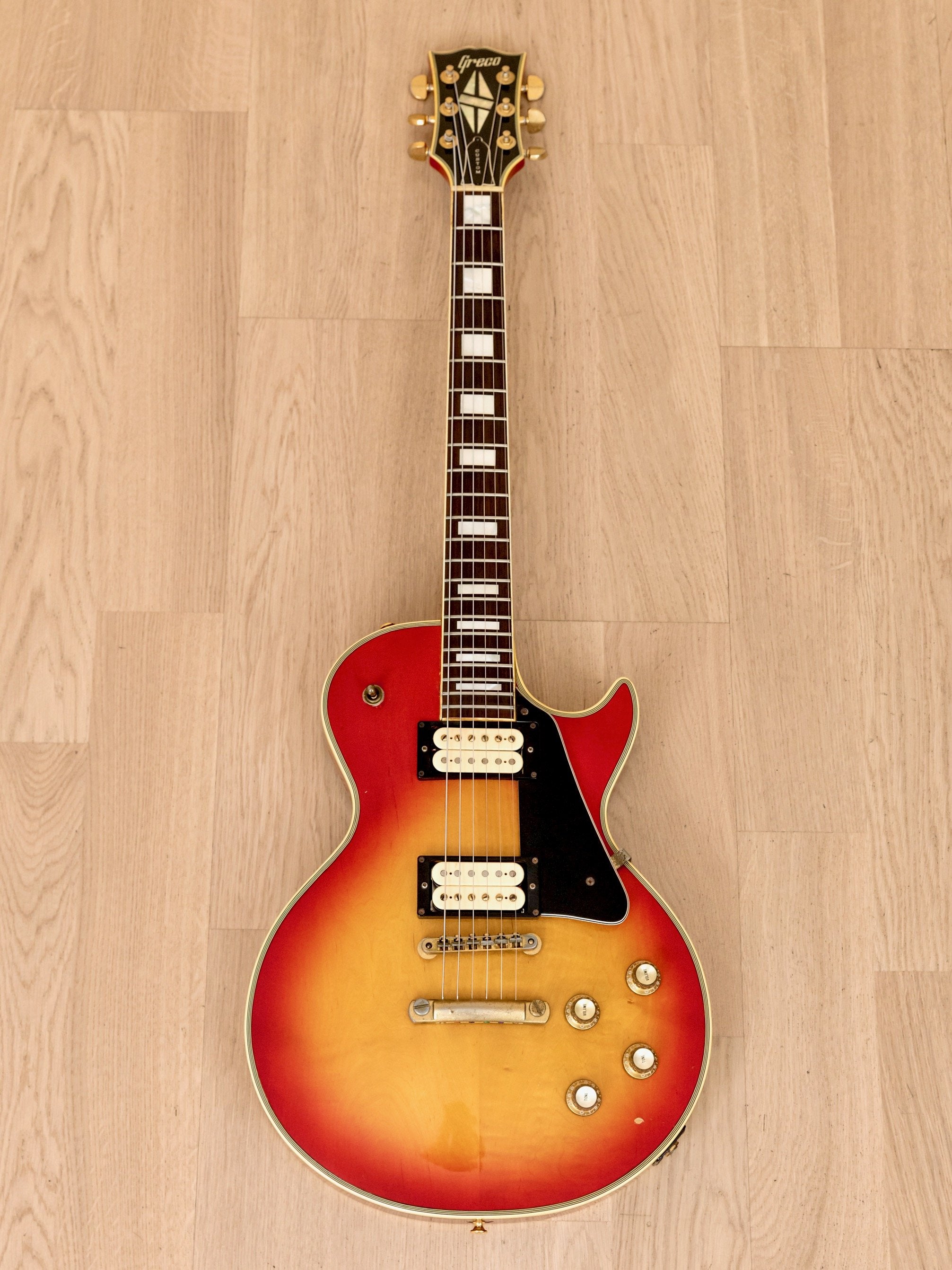 1979 Greco EG800C Custom Vintage Electric Guitar Cherry Sunburst w/ Maxon PU-2, Japan Fujigen