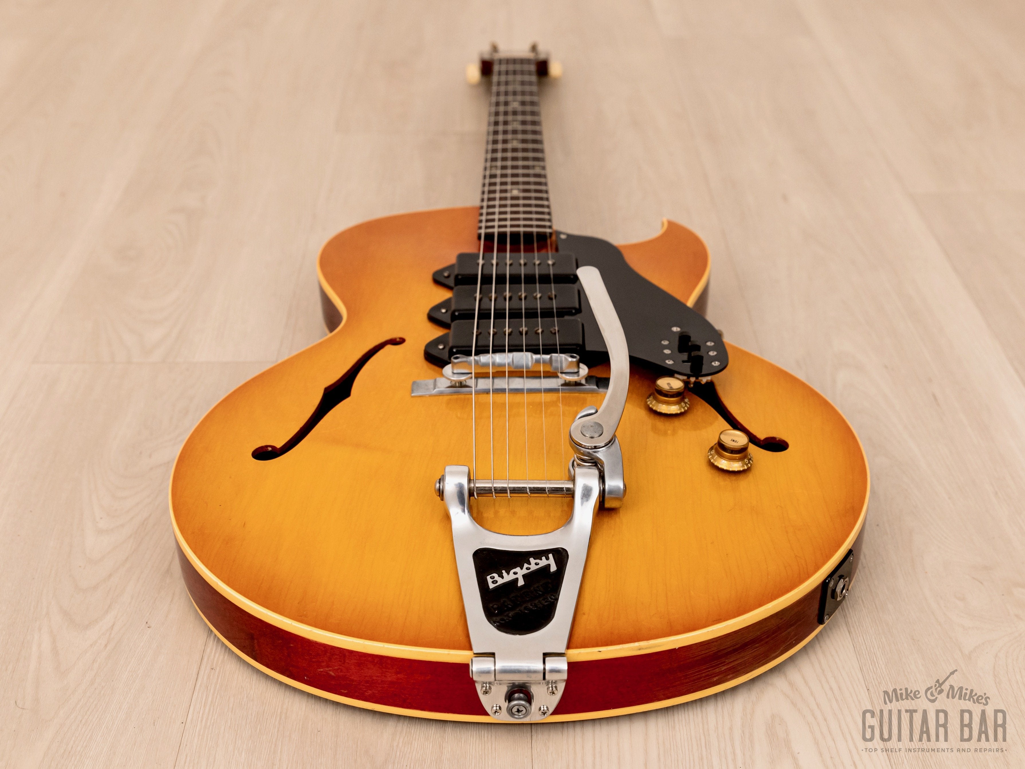 1966 Gibson ES-125 TC Vintage Hollowbody Guitar 3 Pickup P-90 Mod w/ Bigsby & Case
